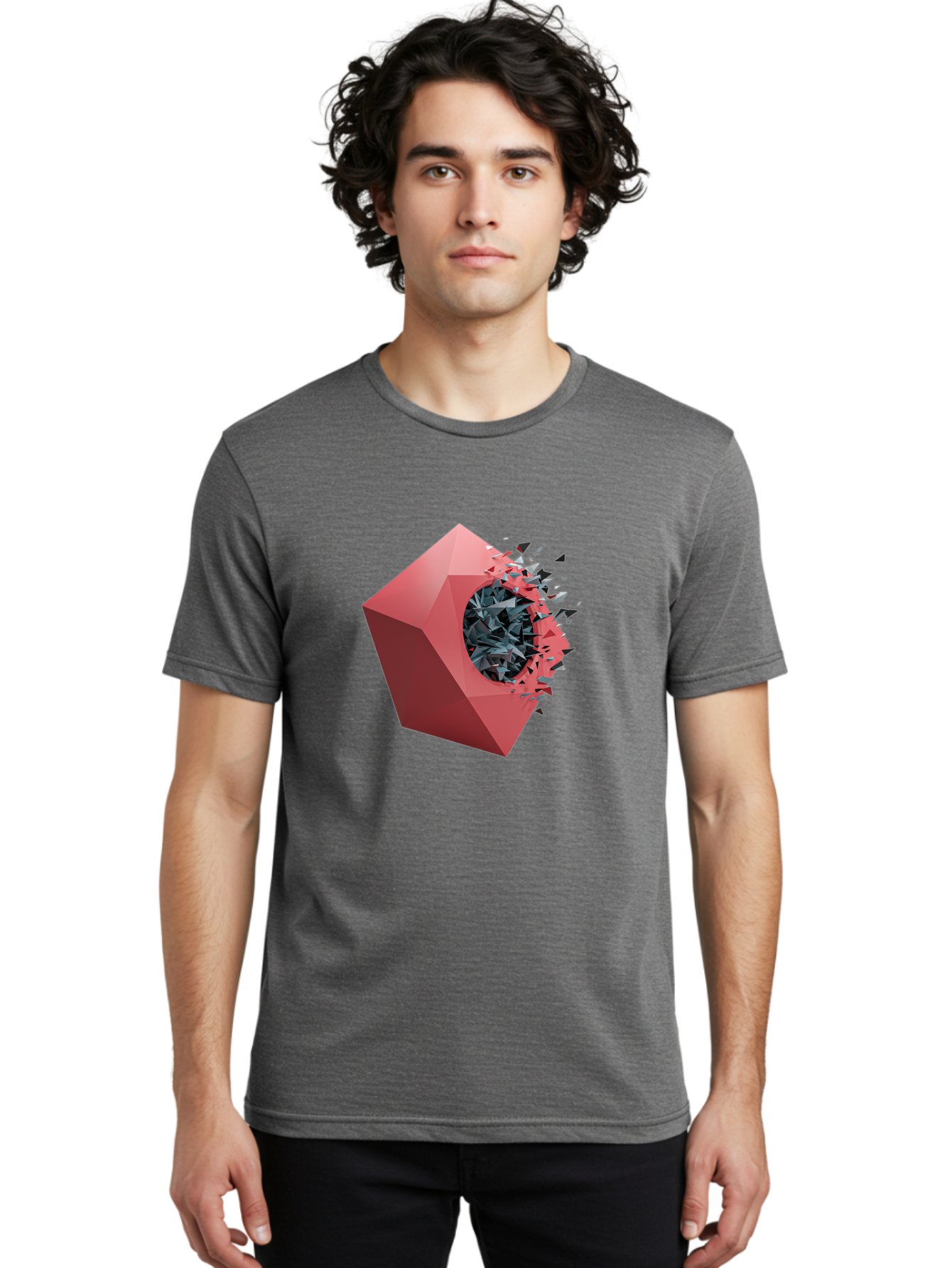 Red-Box-Shattering Men'S Graphic Tee, 100% Cotton, Comfortable Casual Summer Wear, Machine Washable, Vintage Camera, Old Camera, Antique Camera, Black Camera, Classic Photography, Photography Equipment, Nostalgic Device, Film Camera, Bal215