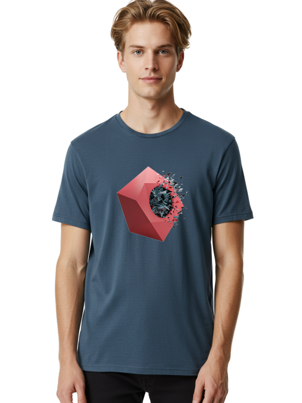 Red-Box-Shattering Men'S Graphic Tee, 100% Cotton, Comfortable Casual Summer Wear, Machine Washable, Vintage Camera, Old Camera, Antique Camera, Black Camera, Classic Photography, Photography Equipment, Nostalgic Device, Film Camera, Bal215