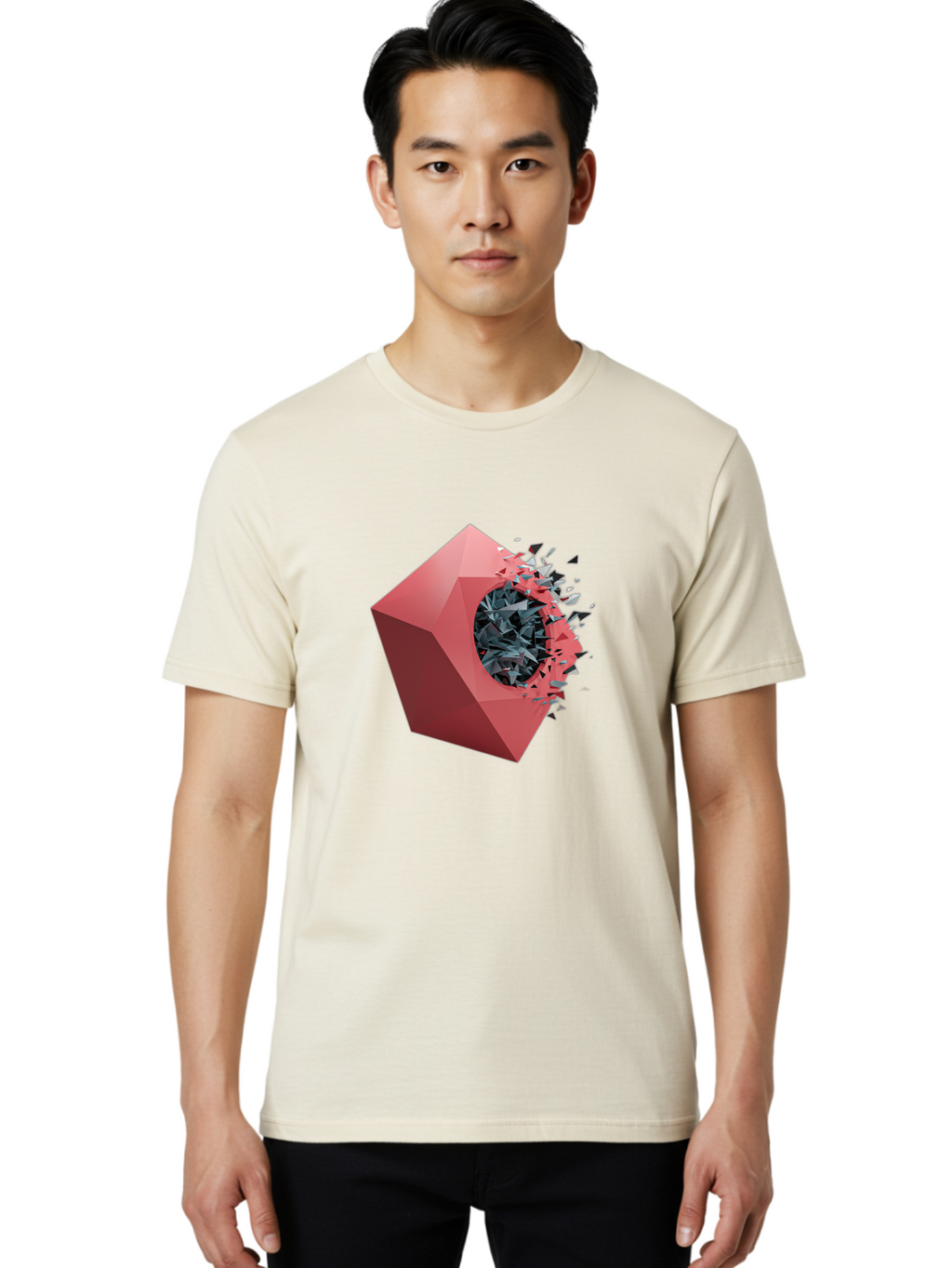 Red-Box-Shattering Men'S Graphic Tee, 100% Cotton, Comfortable Casual Summer Wear, Machine Washable, Vintage Camera, Old Camera, Antique Camera, Black Camera, Classic Photography, Photography Equipment, Nostalgic Device, Film Camera, Bal215