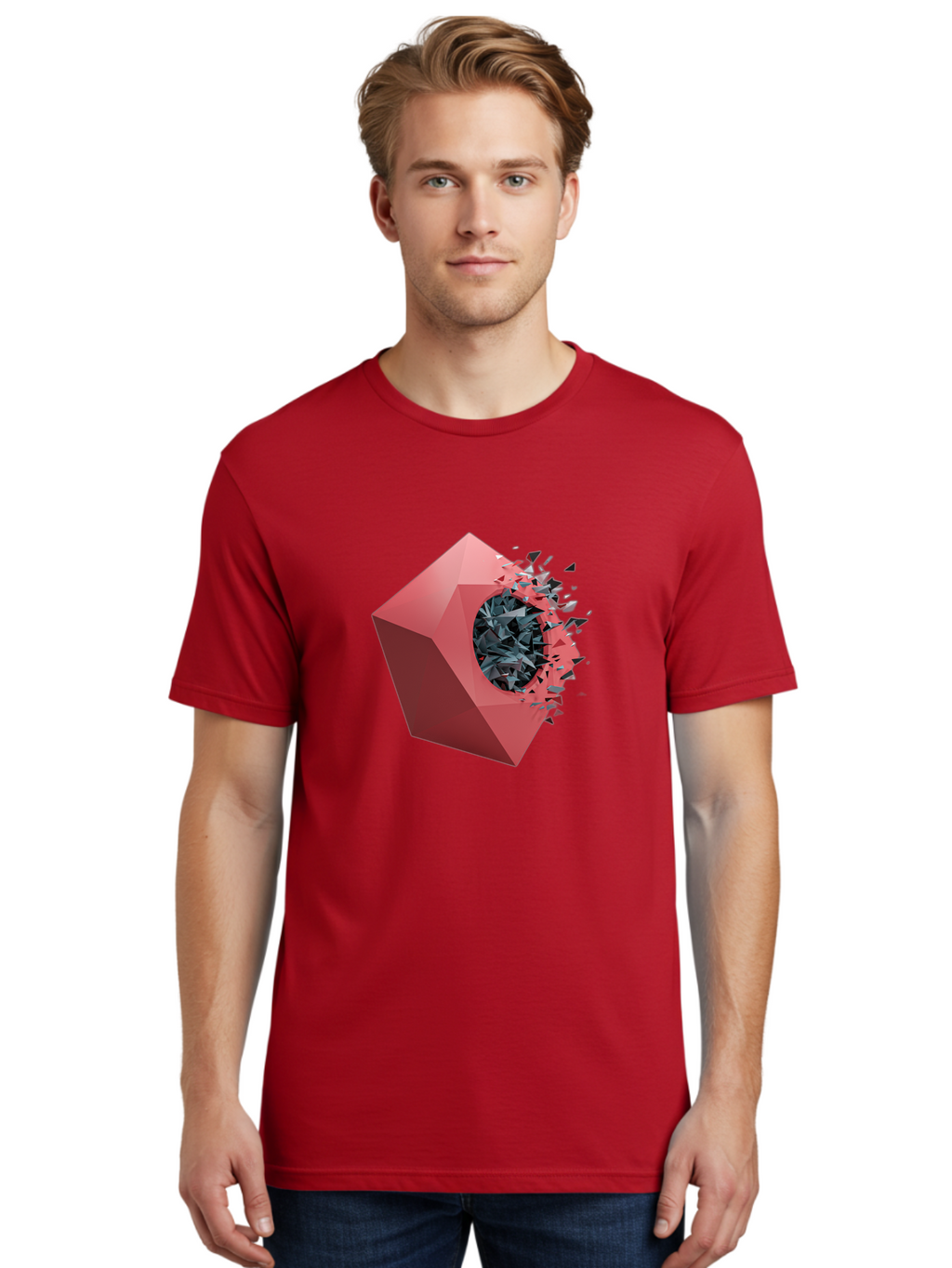 Red-Box-Shattering Men'S Graphic Tee, 100% Cotton, Comfortable Casual Summer Wear, Machine Washable, Vintage Camera, Old Camera, Antique Camera, Black Camera, Classic Photography, Photography Equipment, Nostalgic Device, Film Camera, Bal215