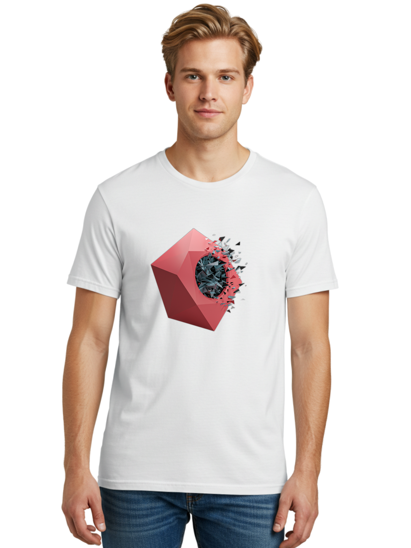 Red-Box-Shattering Men'S Graphic Tee, 100% Cotton, Comfortable Casual Summer Wear, Machine Washable, Vintage Camera, Old Camera, Antique Camera, Black Camera, Classic Photography, Photography Equipment, Nostalgic Device, Film Camera, Bal215