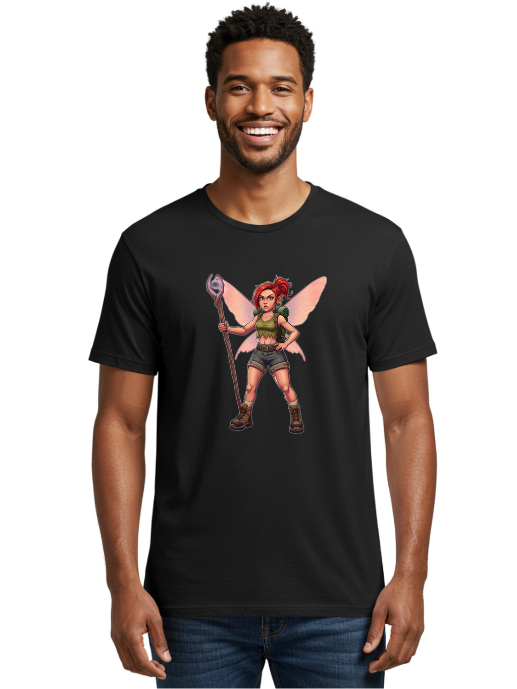 Red-Haired-Fairy Men'S Graphic Tee, 100% Cotton, Comfortable Casual Summer Wear, Machine Washable, Vintage Camera, Old Camera, Antique Camera, Black Camera, Classic Photography, Photography Equipment, Nostalgic Device, Film Camera, Camera Art Bal219