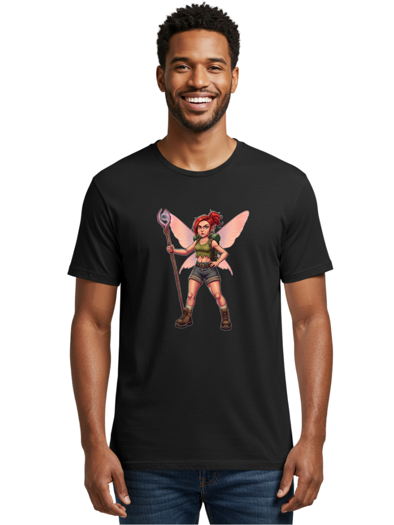 Red-Haired-Fairy Men'S Graphic Tee, 100% Cotton, Comfortable Casual Summer Wear, Machine Washable, Vintage Camera, Old Camera, Antique Camera, Black Camera, Classic Photography, Photography Equipment, Nostalgic Device, Film Camera, Camera Art Bal219