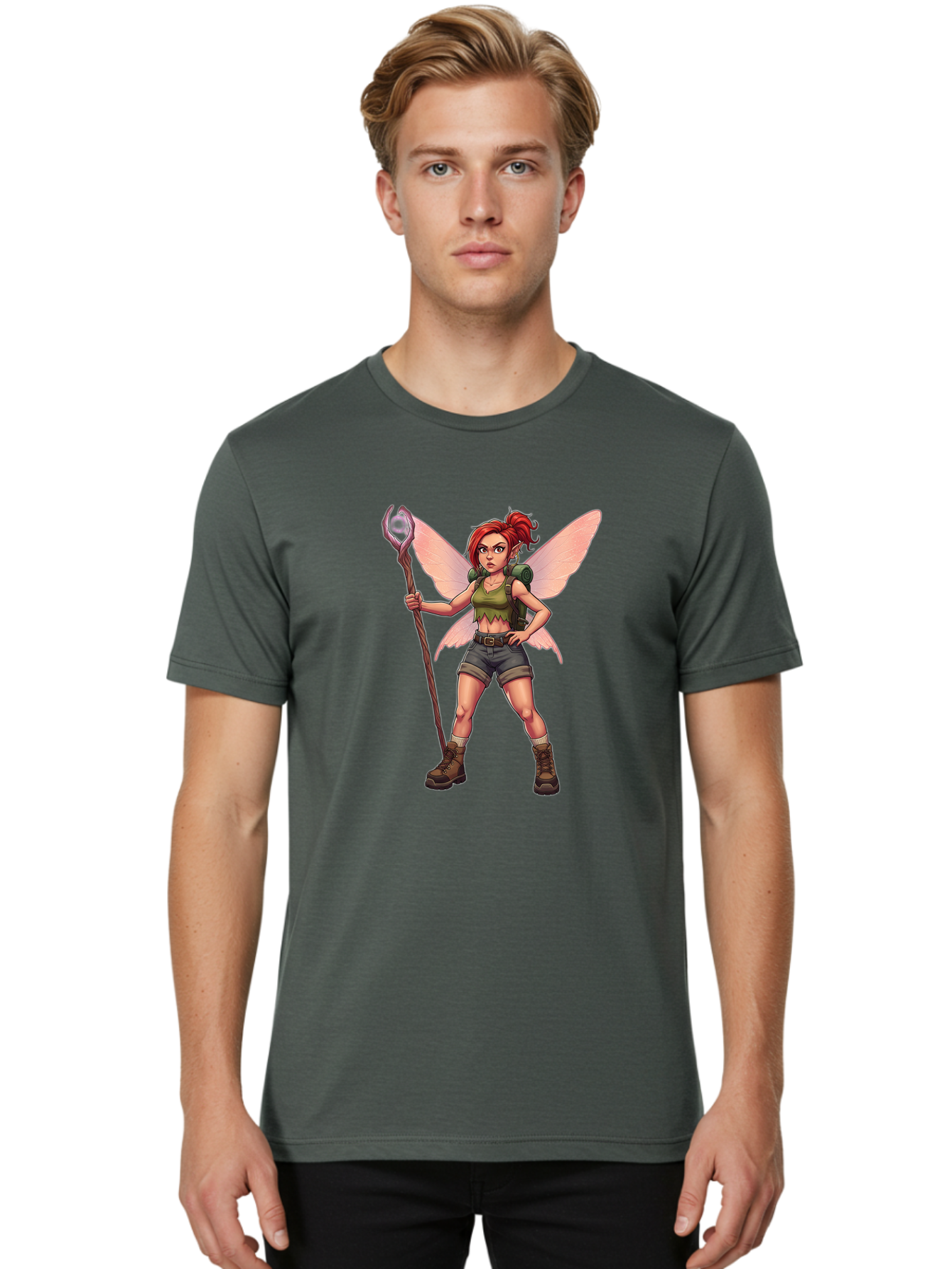 Red-Haired-Fairy Men'S Graphic Tee, 100% Cotton, Comfortable Casual Summer Wear, Machine Washable, Vintage Camera, Old Camera, Antique Camera, Black Camera, Classic Photography, Photography Equipment, Nostalgic Device, Film Camera, Camera Art Bal219