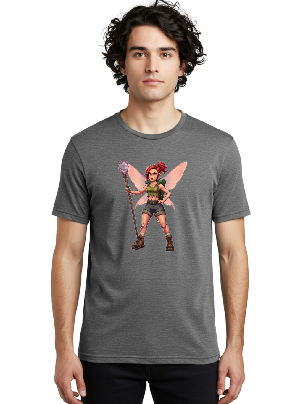 Red-Haired-Fairy Men'S Graphic Tee, 100% Cotton, Comfortable Casual Summer Wear, Machine Washable, Vintage Camera, Old Camera, Antique Camera, Black Camera, Classic Photography, Photography Equipment, Nostalgic Device, Film Camera, Camera Art Bal219
