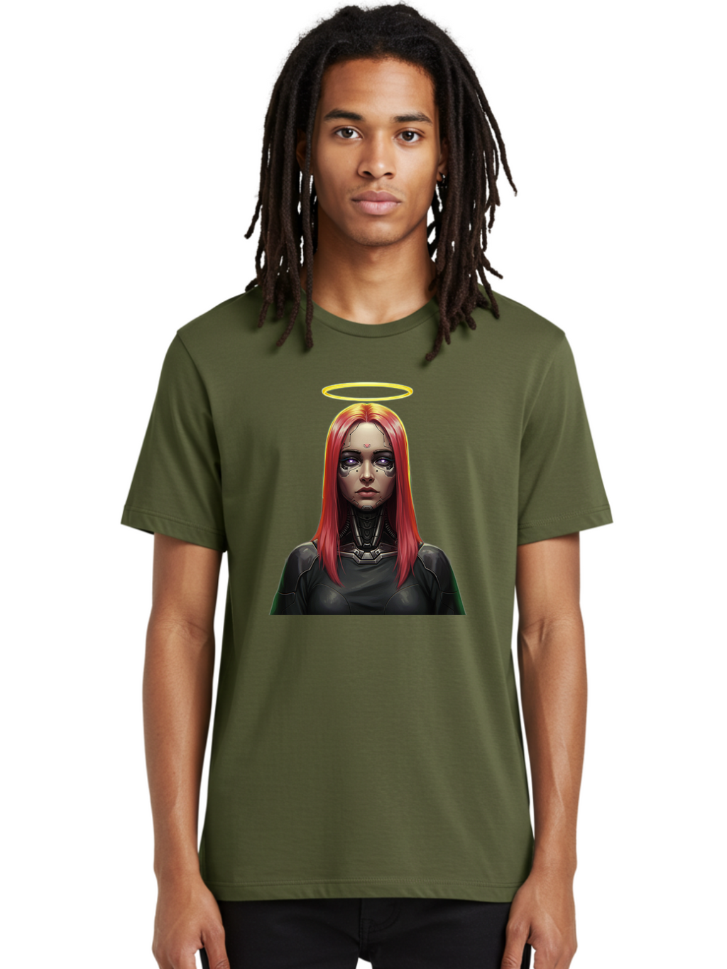 Red-Haired-Woman-With-Halo Men'S Graphic Tee, 100% Cotton, Comfortable Casual Summer Wear, Machine Washable, Vintage Camera, Old Camera, Antique Camera, Black Camera, Classic Photography, Photography Equipment, Nostalgic Device, Film Camera, Bal220