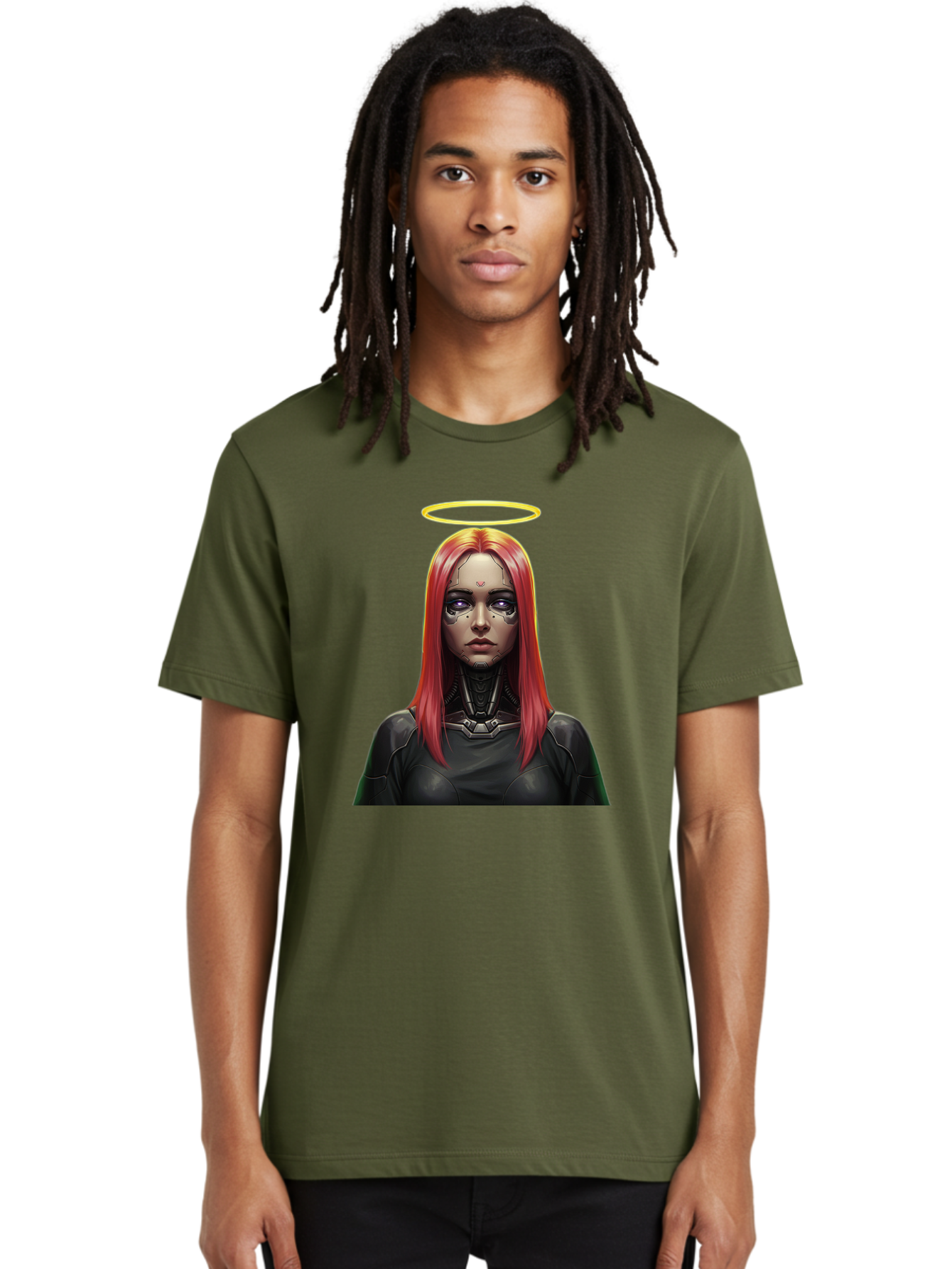 Red-Haired-Woman-With-Halo Men'S Graphic Tee, 100% Cotton, Comfortable Casual Summer Wear, Machine Washable, Vintage Camera, Old Camera, Antique Camera, Black Camera, Classic Photography, Photography Equipment, Nostalgic Device, Film Camera, Bal220