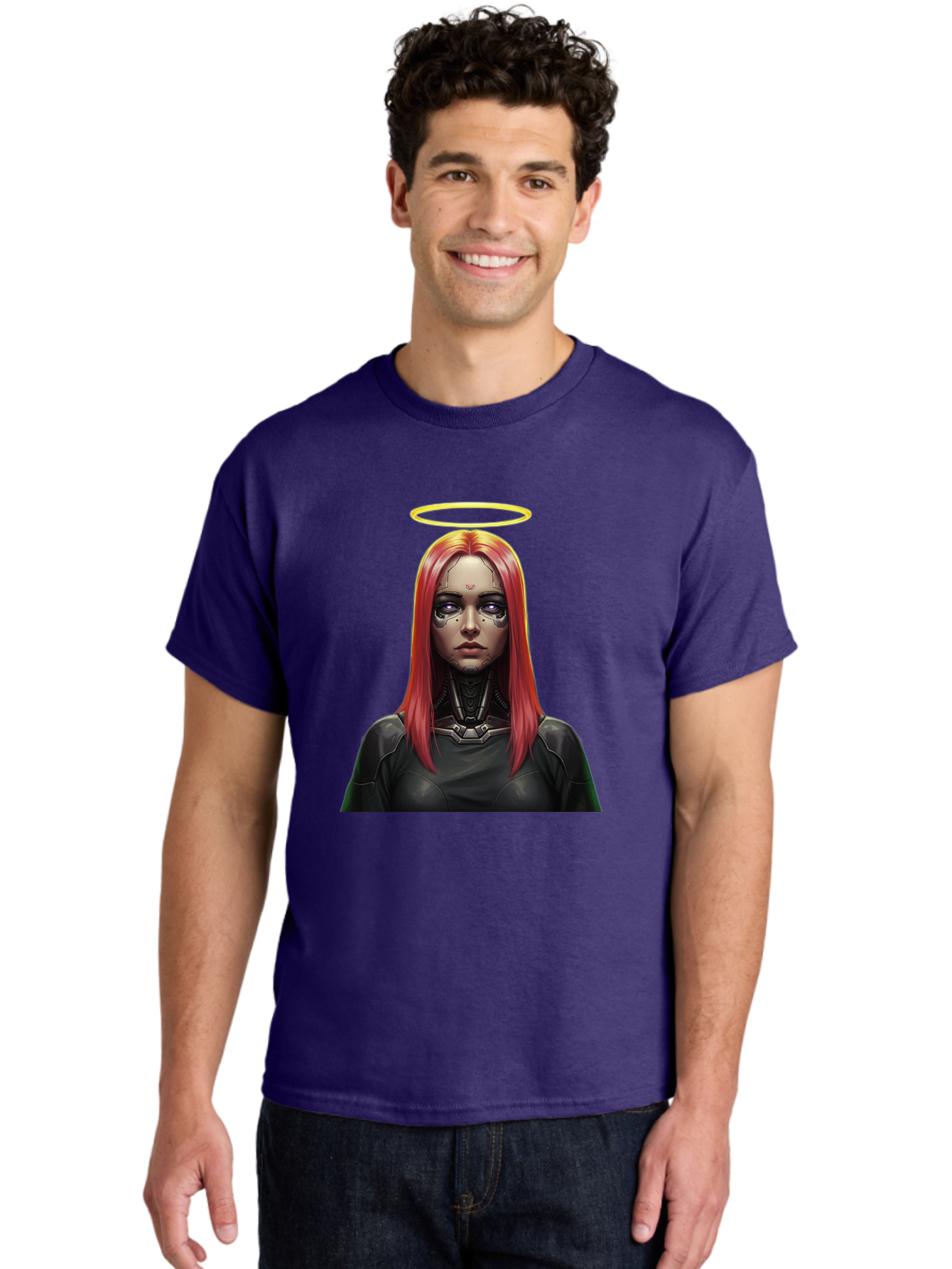 Red-Haired-Woman-With-Halo Men'S Graphic Tee, 100% Cotton, Comfortable Casual Summer Wear, Machine Washable, Vintage Camera, Old Camera, Antique Camera, Black Camera, Classic Photography, Photography Equipment, Nostalgic Device, Film Camera, Bal220