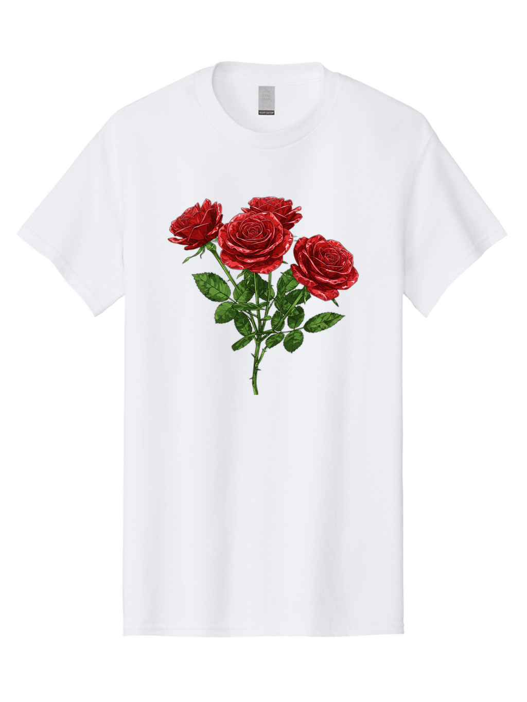 Red-Roses-1 Men'S Graphic Tee, 100% Cotton, Comfortable Casual Summer Wear, Machine Washable, Vintage Camera, Old Camera, Antique Camera, Black Camera, Classic Photography, Photography Equipment, Nostalgic Device, Film Camera, Camera Art Bal224