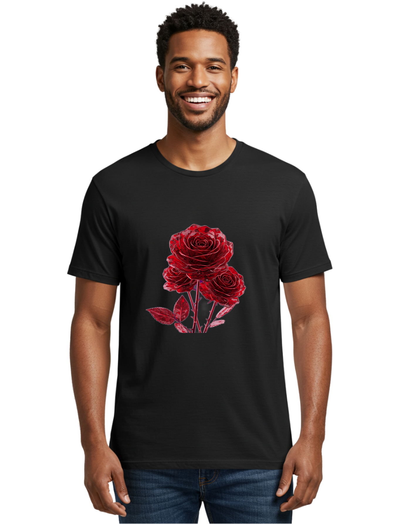 Red-Roses Men'S Graphic Tee, 100% Cotton, Comfortable Casual Summer Wear, Machine Washable, Vintage Camera, Old Camera, Antique Camera, Black Camera, Classic Photography, Photography Equipment, Nostalgic Device, Film Camera, Camera Art Bal225