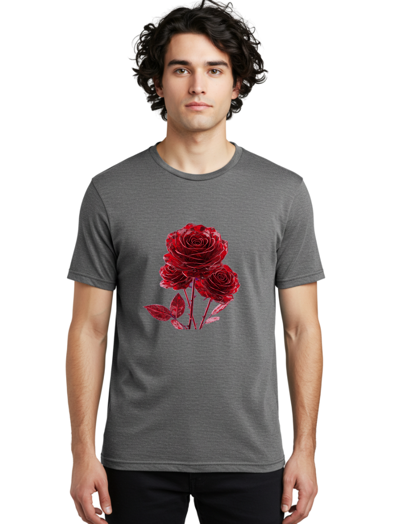Red-Roses Men'S Graphic Tee, 100% Cotton, Comfortable Casual Summer Wear, Machine Washable, Vintage Camera, Old Camera, Antique Camera, Black Camera, Classic Photography, Photography Equipment, Nostalgic Device, Film Camera, Camera Art Bal225