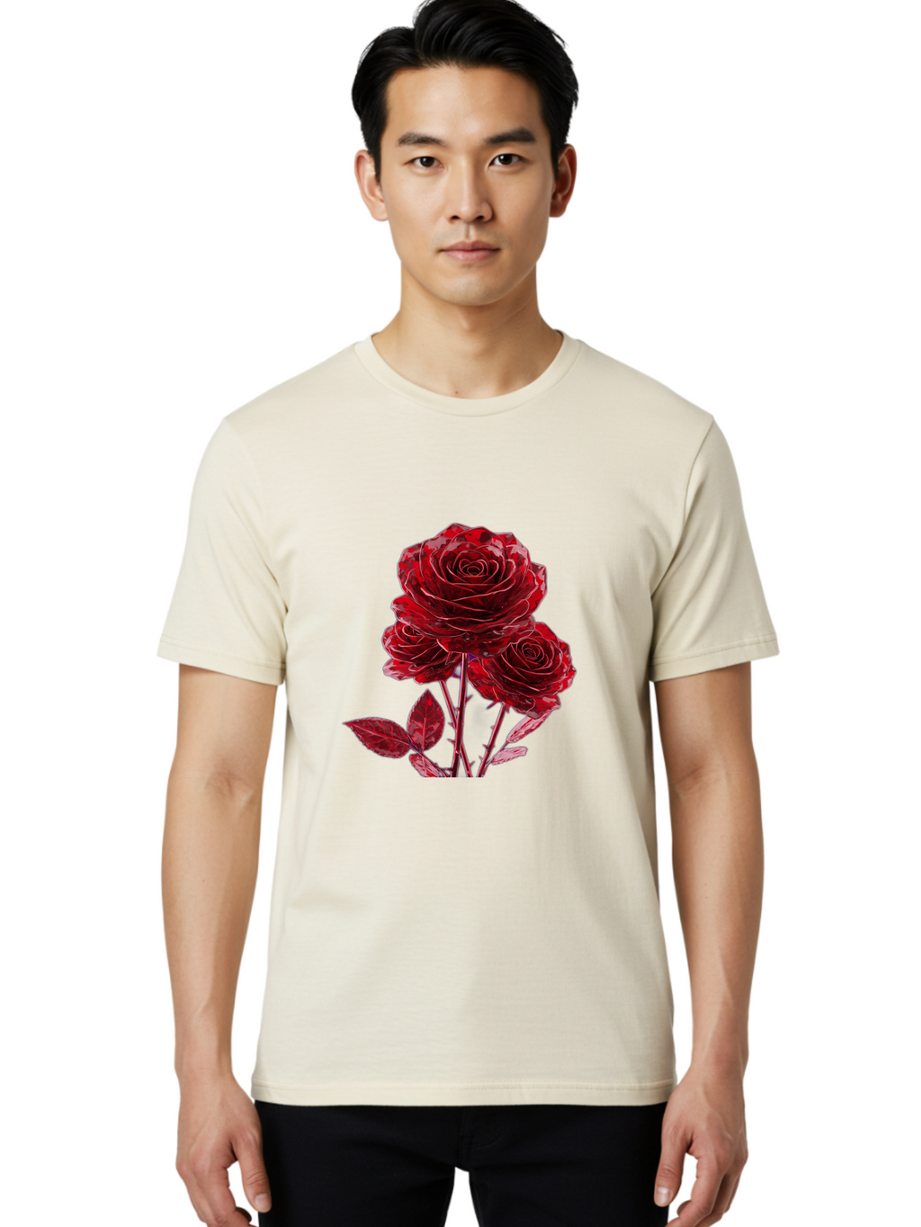 Red-Roses Men'S Graphic Tee, 100% Cotton, Comfortable Casual Summer Wear, Machine Washable, Vintage Camera, Old Camera, Antique Camera, Black Camera, Classic Photography, Photography Equipment, Nostalgic Device, Film Camera, Camera Art Bal225