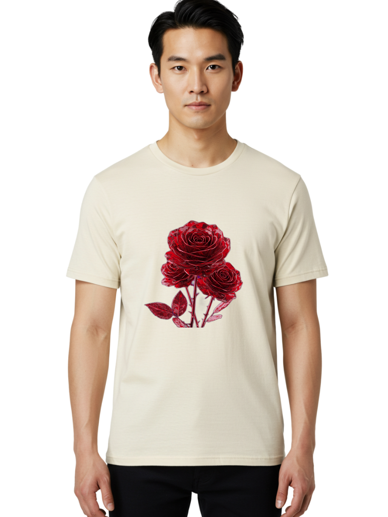 Red-Roses Men'S Graphic Tee, 100% Cotton, Comfortable Casual Summer Wear, Machine Washable, Vintage Camera, Old Camera, Antique Camera, Black Camera, Classic Photography, Photography Equipment, Nostalgic Device, Film Camera, Camera Art Bal225
