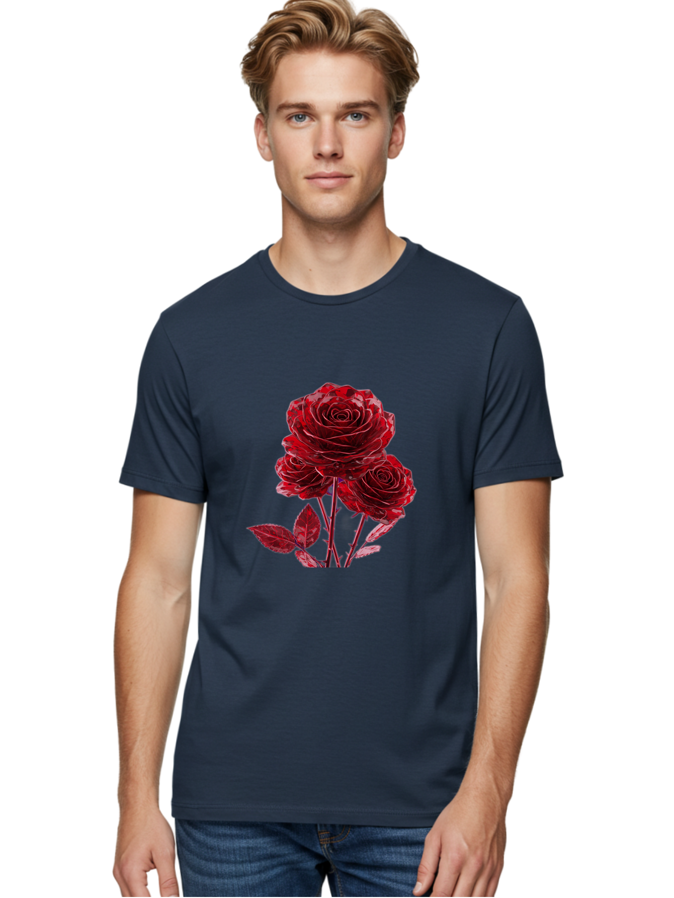 Red-Roses Men'S Graphic Tee, 100% Cotton, Comfortable Casual Summer Wear, Machine Washable, Vintage Camera, Old Camera, Antique Camera, Black Camera, Classic Photography, Photography Equipment, Nostalgic Device, Film Camera, Camera Art Bal225