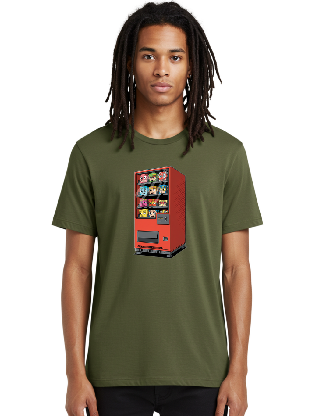 Red-Vending-Machine-1 Men'S Graphic Tee, 100% Cotton, Comfortable Casual Summer Wear, Machine Washable, Vintage Camera, Old Camera, Antique Camera, Black Camera, Classic Photography, Photography Equipment, Nostalgic Device, Film Camera, Bal226