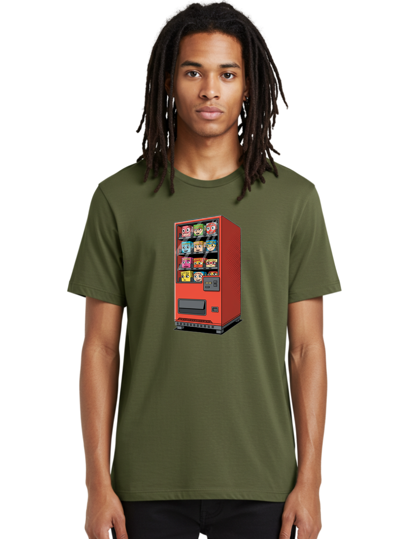 Red-Vending-Machine-1 Men'S Graphic Tee, 100% Cotton, Comfortable Casual Summer Wear, Machine Washable, Vintage Camera, Old Camera, Antique Camera, Black Camera, Classic Photography, Photography Equipment, Nostalgic Device, Film Camera, Bal226