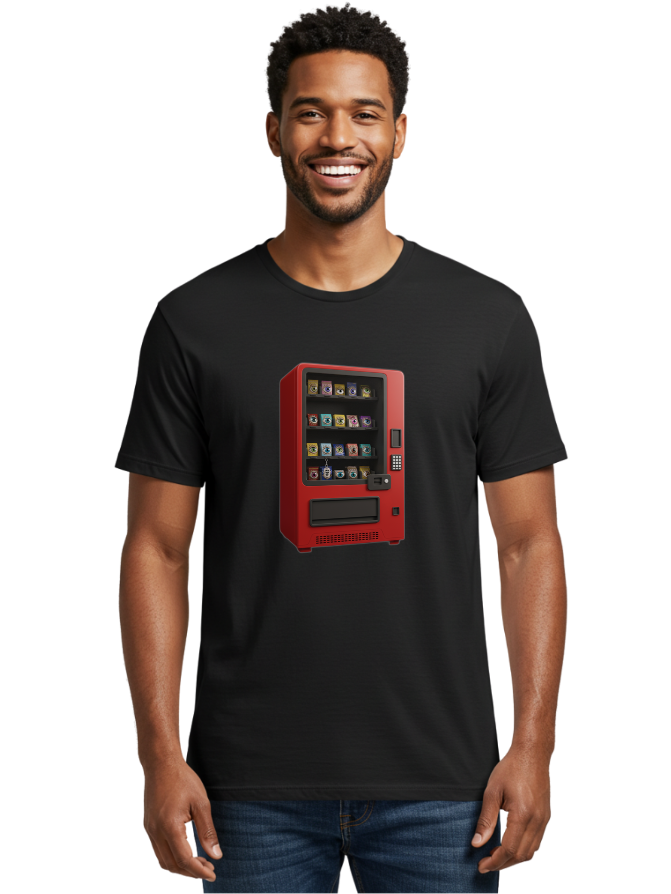 Red-Vending-Machine Men'S Graphic Tee, 100% Cotton, Comfortable Casual Summer Wear, Machine Washable, Vintage Camera, Old Camera, Antique Camera, Black Camera, Classic Photography, Photography Equipment, Nostalgic Device, Film Camera, Bal227
