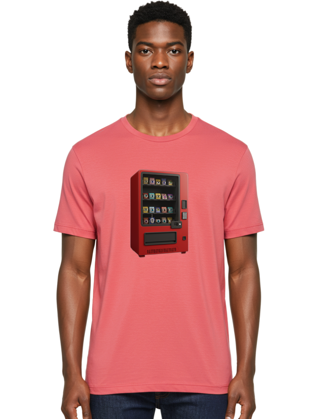 Red-Vending-Machine Men'S Graphic Tee, 100% Cotton, Comfortable Casual Summer Wear, Machine Washable, Vintage Camera, Old Camera, Antique Camera, Black Camera, Classic Photography, Photography Equipment, Nostalgic Device, Film Camera, Bal227