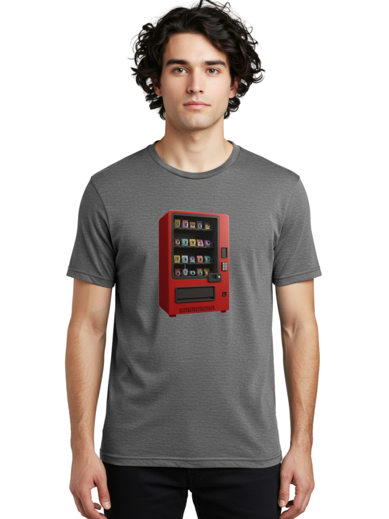 Red-Vending-Machine Men'S Graphic Tee, 100% Cotton, Comfortable Casual Summer Wear, Machine Washable, Vintage Camera, Old Camera, Antique Camera, Black Camera, Classic Photography, Photography Equipment, Nostalgic Device, Film Camera, Bal227