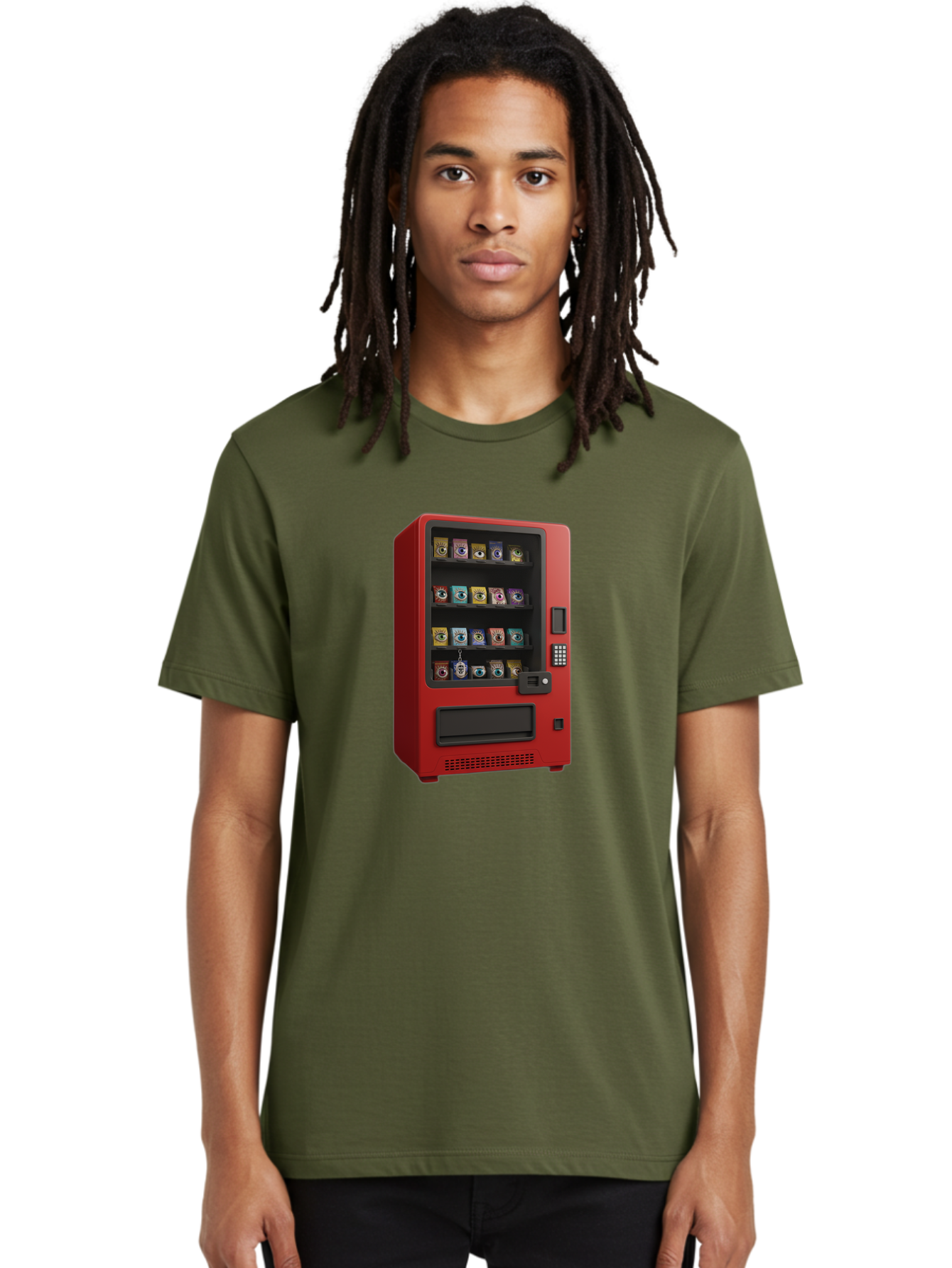 Red-Vending-Machine Men'S Graphic Tee, 100% Cotton, Comfortable Casual Summer Wear, Machine Washable, Vintage Camera, Old Camera, Antique Camera, Black Camera, Classic Photography, Photography Equipment, Nostalgic Device, Film Camera, Bal227