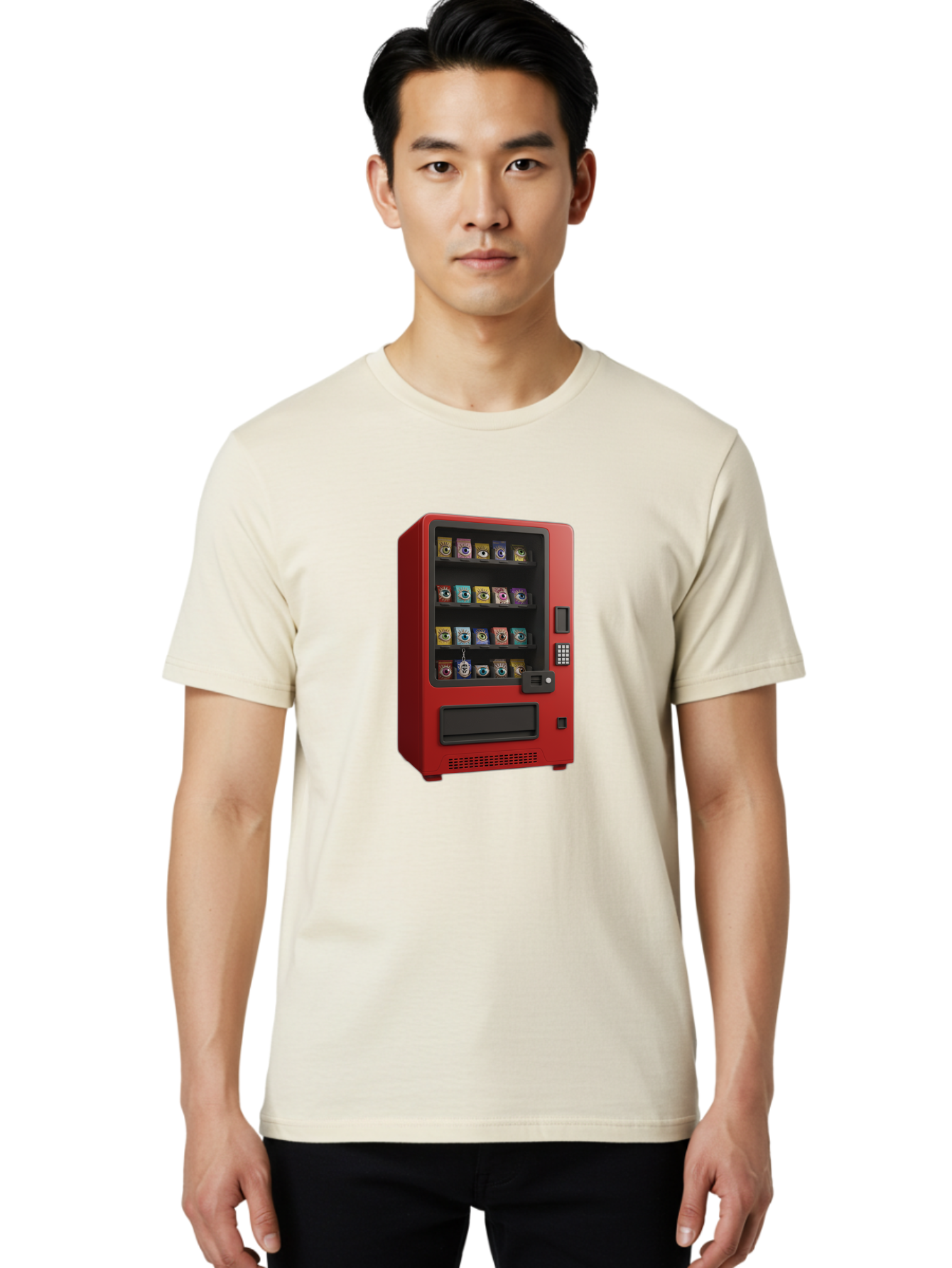 Red-Vending-Machine Men'S Graphic Tee, 100% Cotton, Comfortable Casual Summer Wear, Machine Washable, Vintage Camera, Old Camera, Antique Camera, Black Camera, Classic Photography, Photography Equipment, Nostalgic Device, Film Camera, Bal227