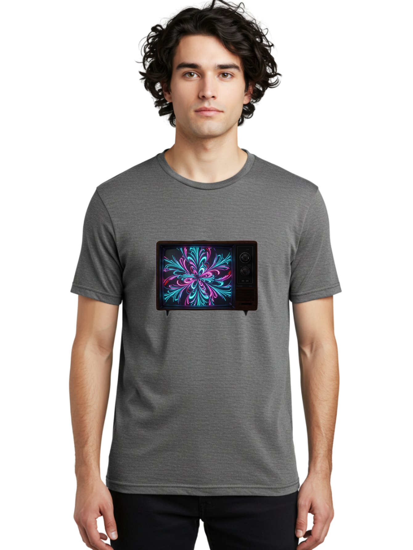 Retro-Tv Men'S Graphic Tee, 100% Cotton, Comfortable Casual Summer Wear, Machine Washable, Vintage Camera, Old Camera, Antique Camera, Black Camera, Classic Photography, Photography Equipment, Nostalgic Device, Film Camera, Camera Art Bal230