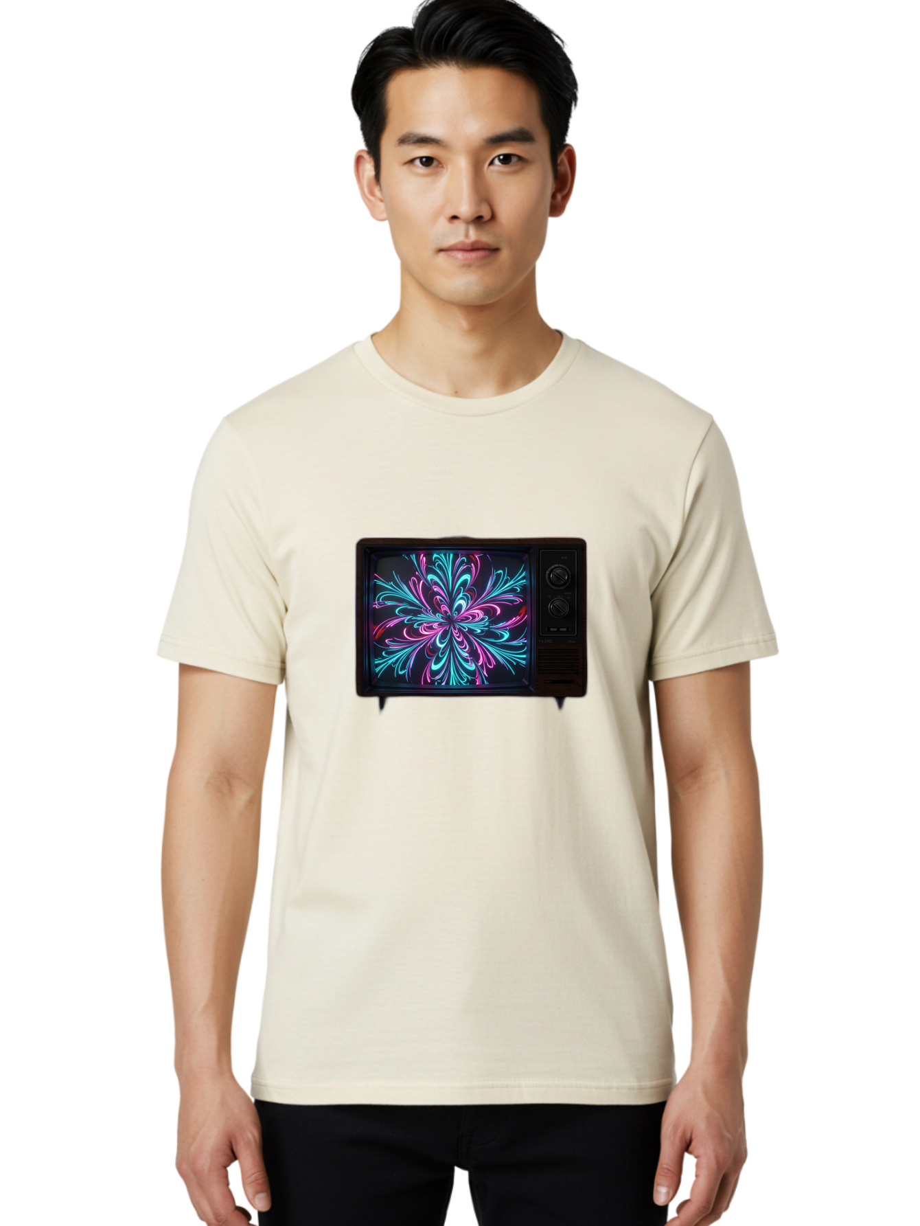 Retro-Tv Men'S Graphic Tee, 100% Cotton, Comfortable Casual Summer Wear, Machine Washable, Vintage Camera, Old Camera, Antique Camera, Black Camera, Classic Photography, Photography Equipment, Nostalgic Device, Film Camera, Camera Art Bal230