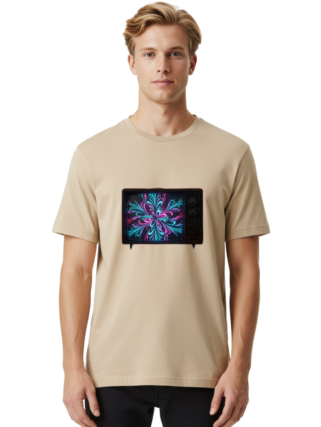 Retro-Tv Men'S Graphic Tee, 100% Cotton, Comfortable Casual Summer Wear, Machine Washable, Vintage Camera, Old Camera, Antique Camera, Black Camera, Classic Photography, Photography Equipment, Nostalgic Device, Film Camera, Camera Art Bal230