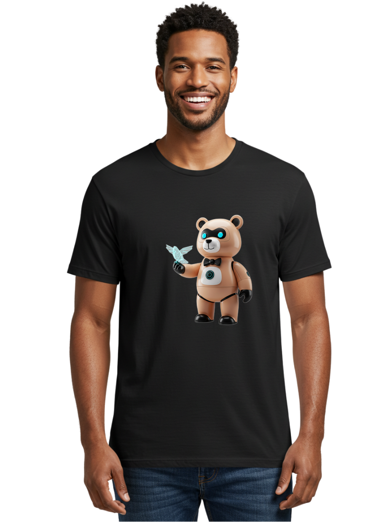 Robear Men'S Graphic Tee, 100% Cotton, Comfortable Casual Summer Wear, Machine Washable, Vintage Camera, Old Camera, Antique Camera, Black Camera, Classic Photography, Photography Equipment, Nostalgic Device, Film Camera, Camera Art Bal232