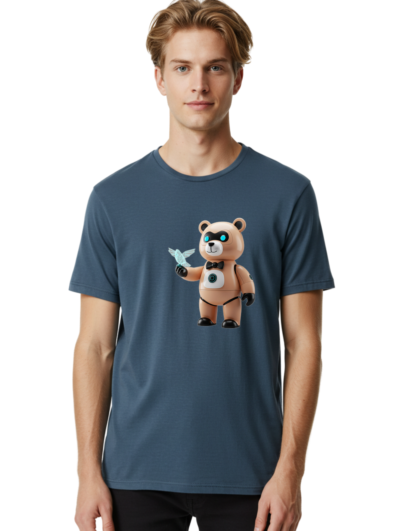Robear Men'S Graphic Tee, 100% Cotton, Comfortable Casual Summer Wear, Machine Washable, Vintage Camera, Old Camera, Antique Camera, Black Camera, Classic Photography, Photography Equipment, Nostalgic Device, Film Camera, Camera Art Bal232