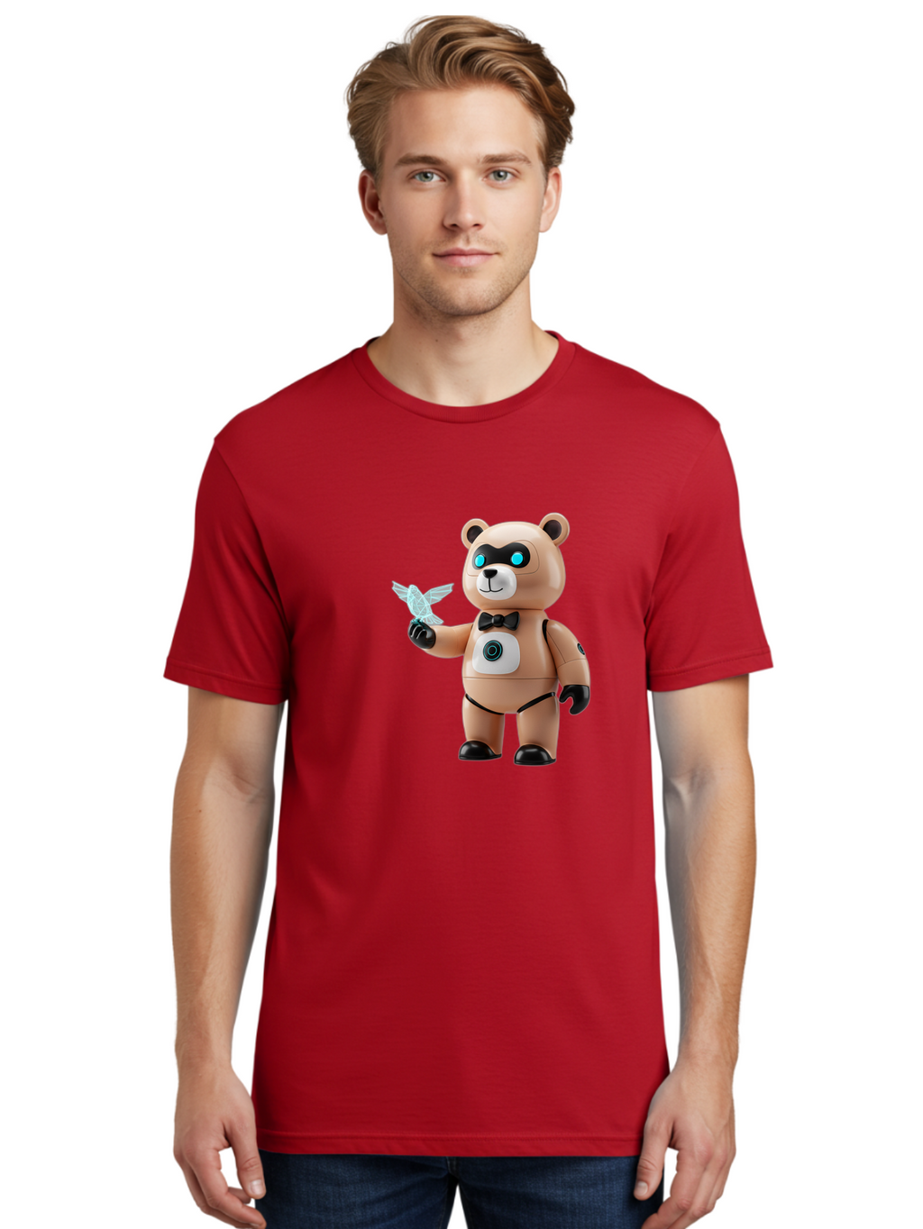 Robear Men'S Graphic Tee, 100% Cotton, Comfortable Casual Summer Wear, Machine Washable, Vintage Camera, Old Camera, Antique Camera, Black Camera, Classic Photography, Photography Equipment, Nostalgic Device, Film Camera, Camera Art Bal232