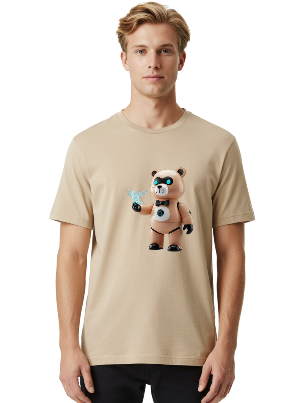 Robear Men'S Graphic Tee, 100% Cotton, Comfortable Casual Summer Wear, Machine Washable, Vintage Camera, Old Camera, Antique Camera, Black Camera, Classic Photography, Photography Equipment, Nostalgic Device, Film Camera, Camera Art Bal232