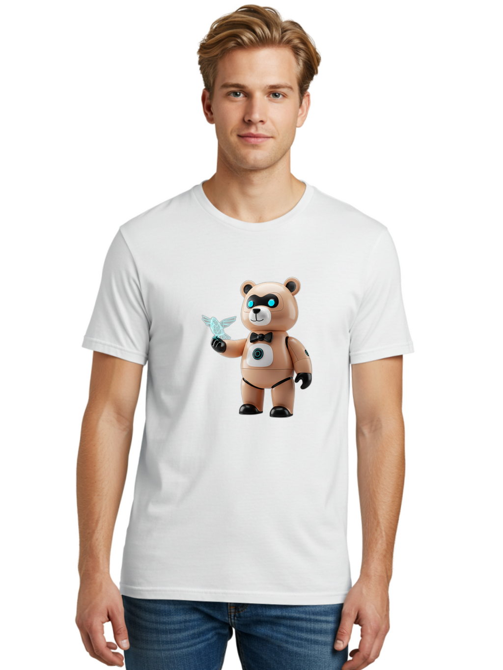 Robear Men'S Graphic Tee, 100% Cotton, Comfortable Casual Summer Wear, Machine Washable, Vintage Camera, Old Camera, Antique Camera, Black Camera, Classic Photography, Photography Equipment, Nostalgic Device, Film Camera, Camera Art Bal232