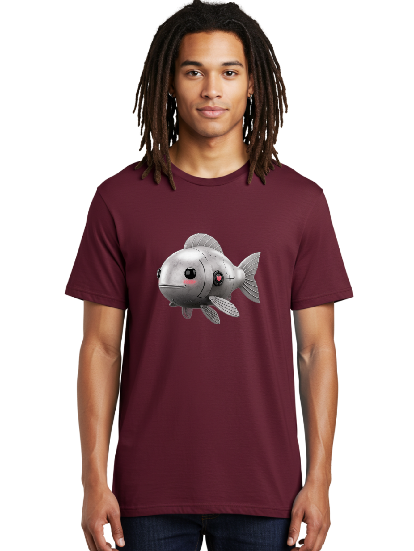 Robo-Fish-1 Men'S Graphic Tee, 100% Cotton, Comfortable Casual Summer Wear, Machine Washable, Vintage Camera, Old Camera, Antique Camera, Black Camera, Classic Photography, Photography Equipment, Nostalgic Device, Film Camera, Camera Art Bal233
