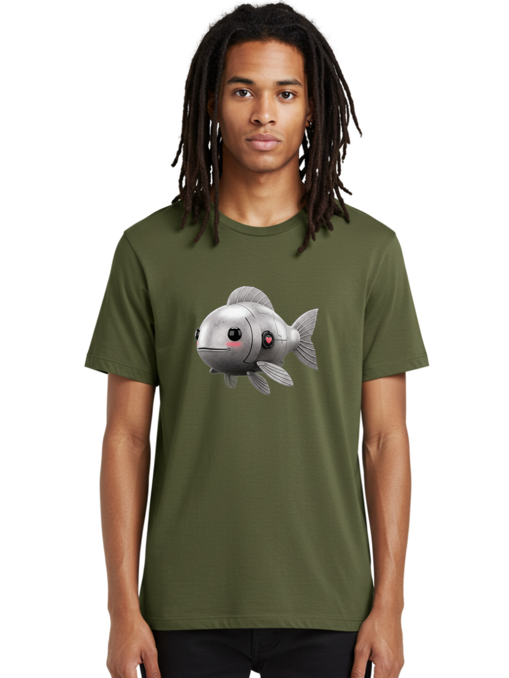 Robo-Fish-1 Men'S Graphic Tee, 100% Cotton, Comfortable Casual Summer Wear, Machine Washable, Vintage Camera, Old Camera, Antique Camera, Black Camera, Classic Photography, Photography Equipment, Nostalgic Device, Film Camera, Camera Art Bal233