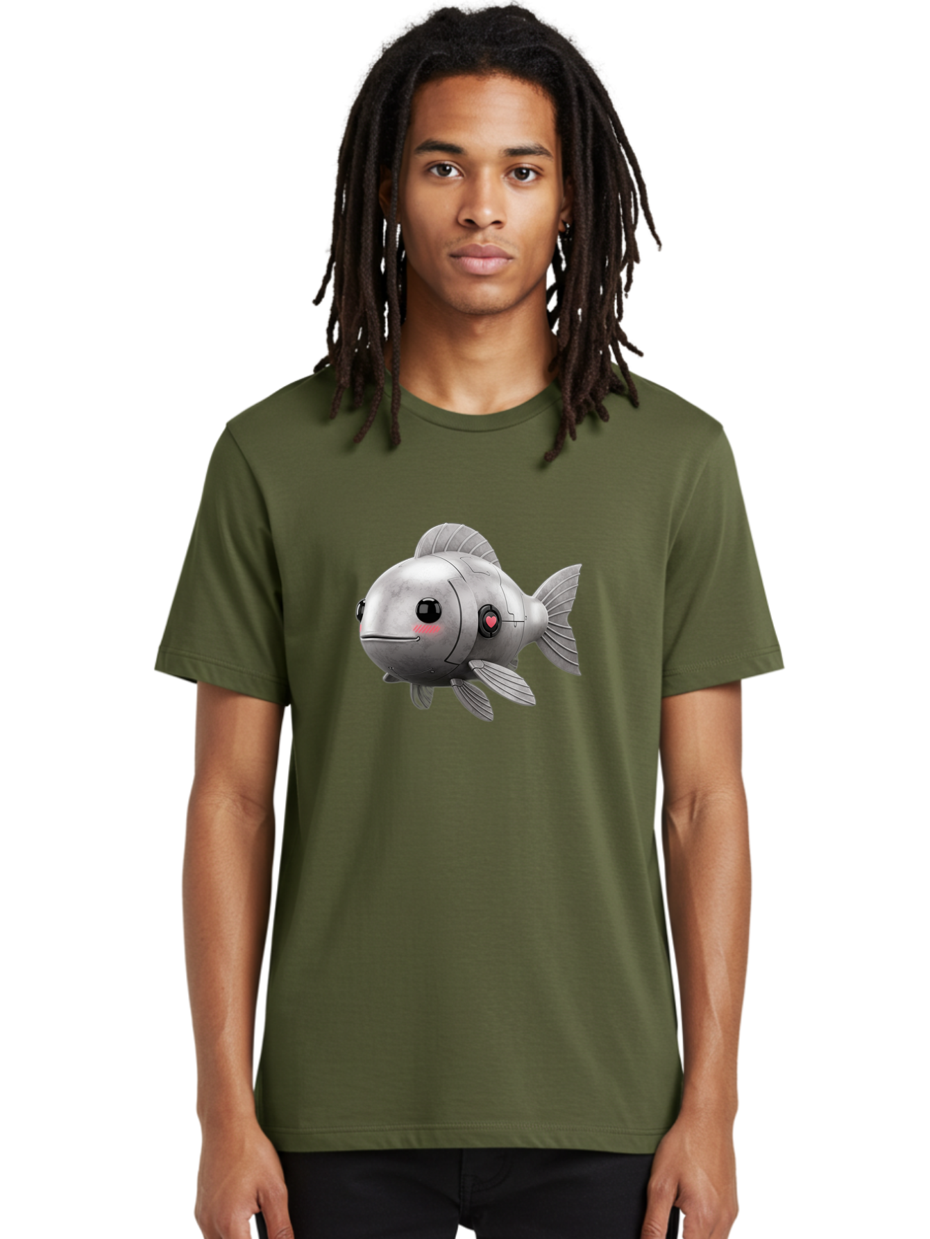 Robo-Fish-1 Men'S Graphic Tee, 100% Cotton, Comfortable Casual Summer Wear, Machine Washable, Vintage Camera, Old Camera, Antique Camera, Black Camera, Classic Photography, Photography Equipment, Nostalgic Device, Film Camera, Camera Art Bal233