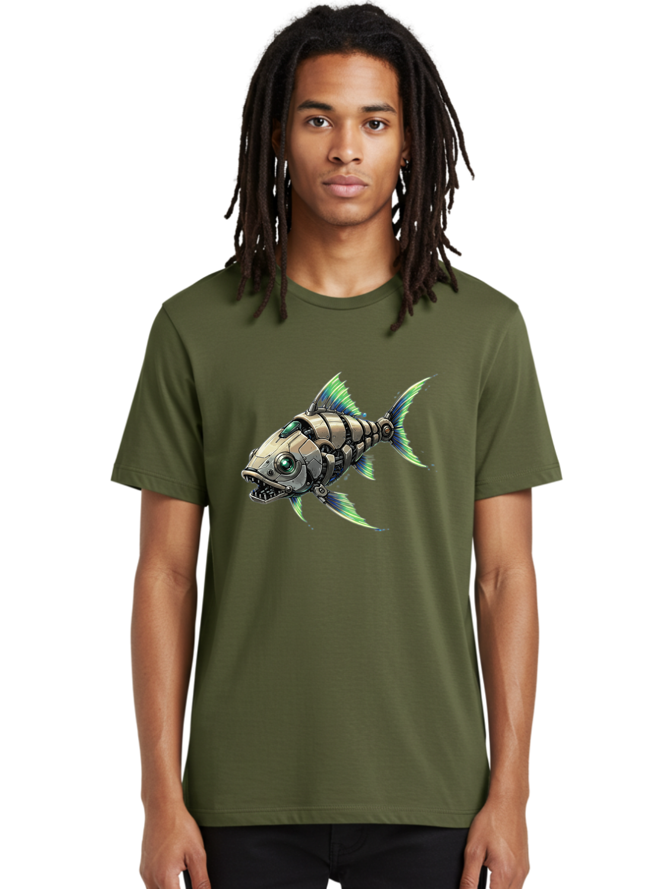 Robo-Fish-3 Men'S Graphic Tee, 100% Cotton, Comfortable Casual Summer Wear, Machine Washable, Vintage Camera, Old Camera, Antique Camera, Black Camera, Classic Photography, Photography Equipment, Nostalgic Device, Film Camera, Camera Art Bal235