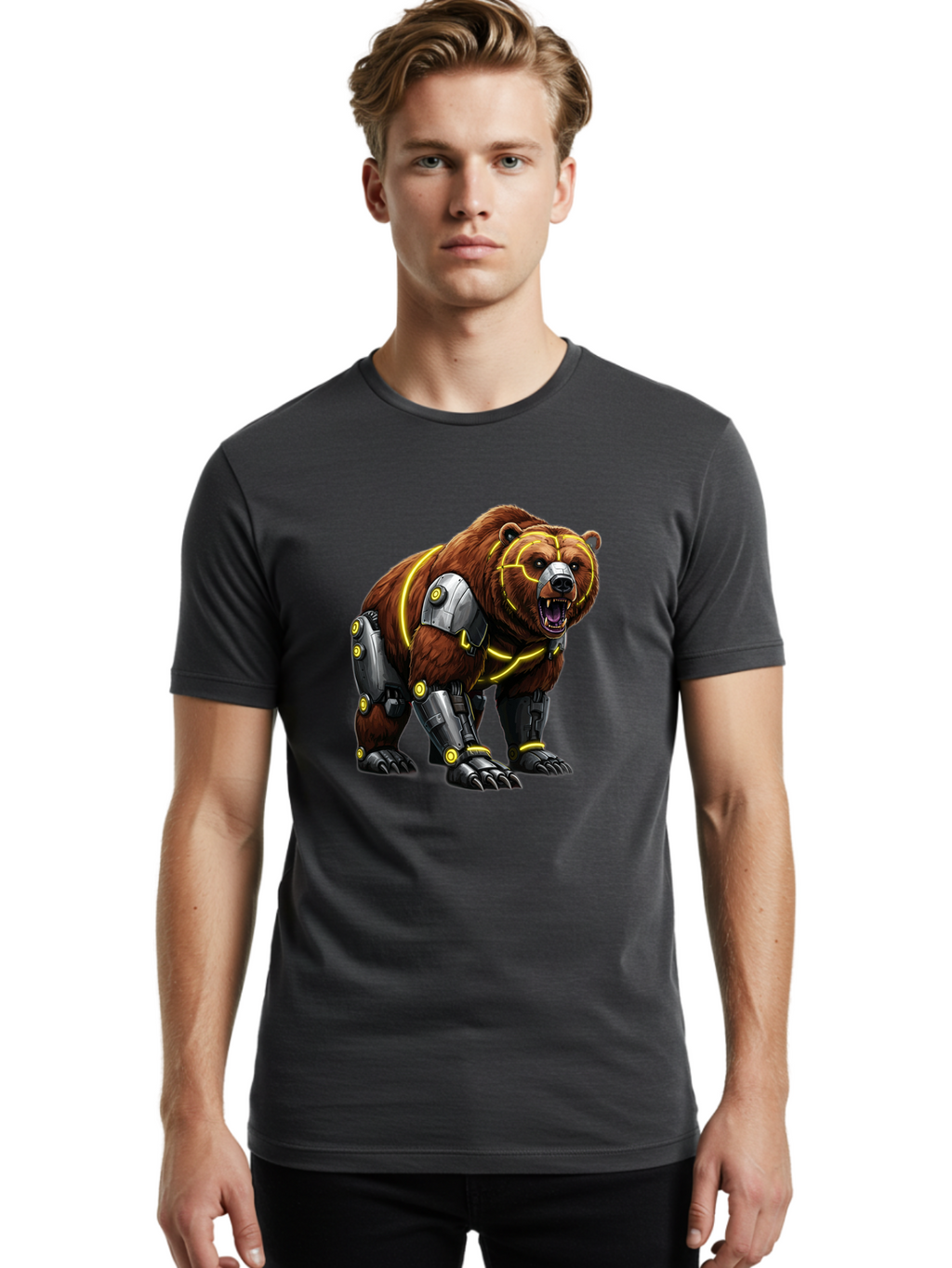Robo-Grizzly Men'S Graphic Tee, 100% Cotton, Comfortable Casual Summer Wear, Machine Washable, Vintage Camera, Old Camera, Antique Camera, Black Camera, Classic Photography, Photography Equipment, Nostalgic Device, Film Camera, Camera Art Bal237