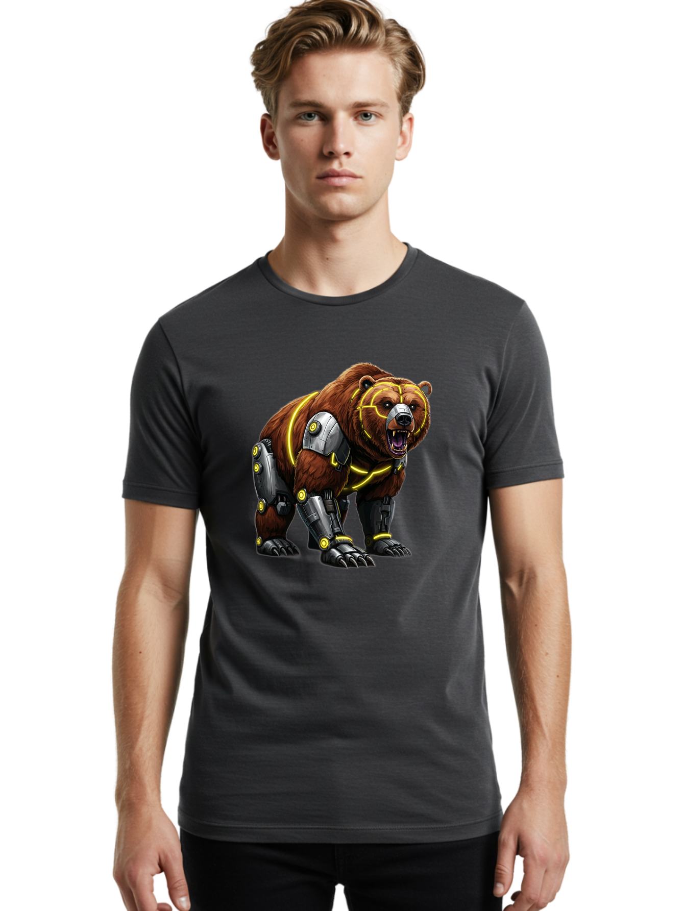 Robo-Grizzly Men'S Graphic Tee, 100% Cotton, Comfortable Casual Summer Wear, Machine Washable, Vintage Camera, Old Camera, Antique Camera, Black Camera, Classic Photography, Photography Equipment, Nostalgic Device, Film Camera, Camera Art Bal237