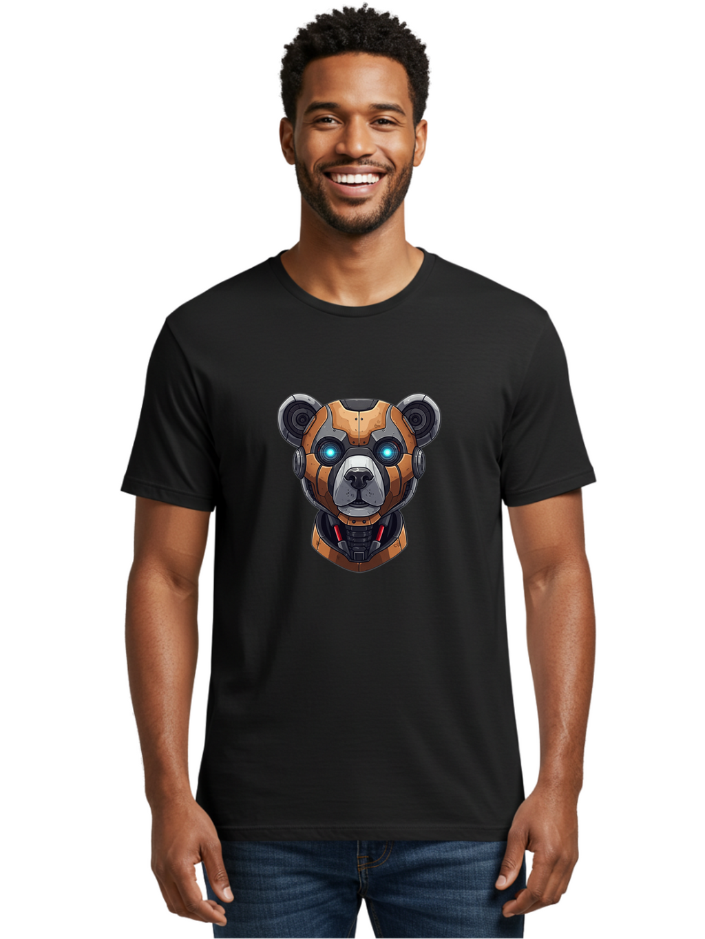 Robot-Bear Men'S Graphic Tee, 100% Cotton, Comfortable Casual Summer Wear, Machine Washable, Vintage Camera, Old Camera, Antique Camera, Black Camera, Classic Photography, Photography Equipment, Nostalgic Device, Film Camera, Camera Art Bal243