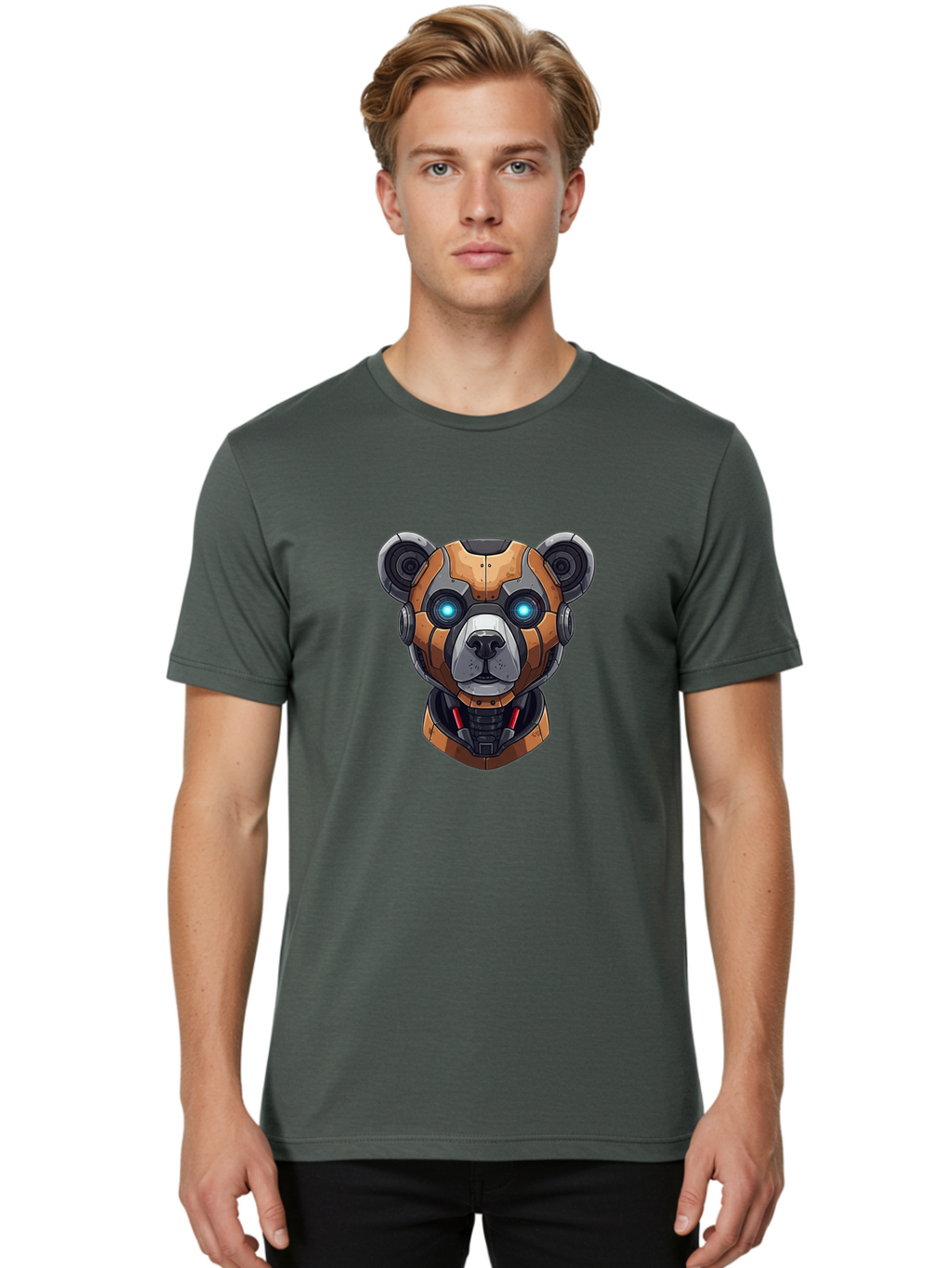 Robot-Bear Men'S Graphic Tee, 100% Cotton, Comfortable Casual Summer Wear, Machine Washable, Vintage Camera, Old Camera, Antique Camera, Black Camera, Classic Photography, Photography Equipment, Nostalgic Device, Film Camera, Camera Art Bal243