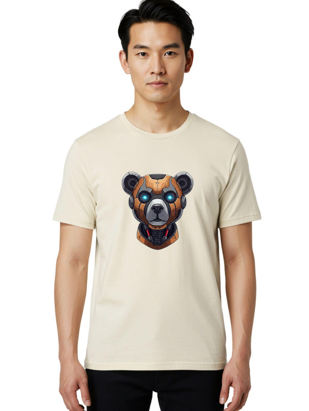 Robot-Bear Men'S Graphic Tee, 100% Cotton, Comfortable Casual Summer Wear, Machine Washable, Vintage Camera, Old Camera, Antique Camera, Black Camera, Classic Photography, Photography Equipment, Nostalgic Device, Film Camera, Camera Art Bal243