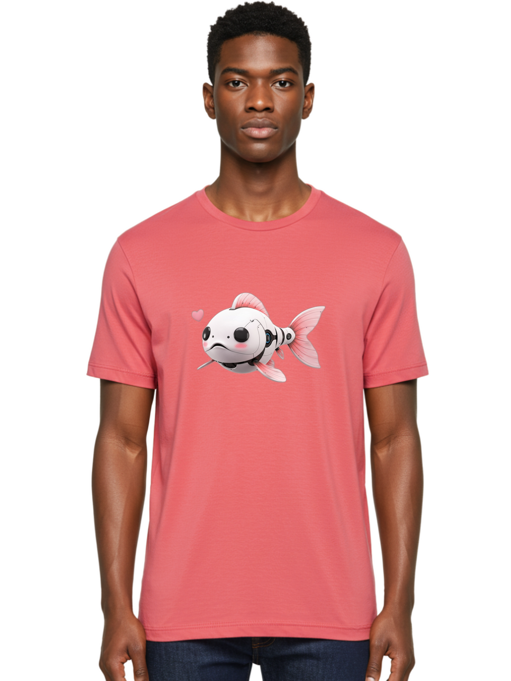 Robot-Fish-1 Men'S Graphic Tee, 100% Cotton, Comfortable Casual Summer Wear, Machine Washable, Vintage Camera, Old Camera, Antique Camera, Black Camera, Classic Photography, Photography Equipment, Nostalgic Device, Film Camera, Camera Art Bal244