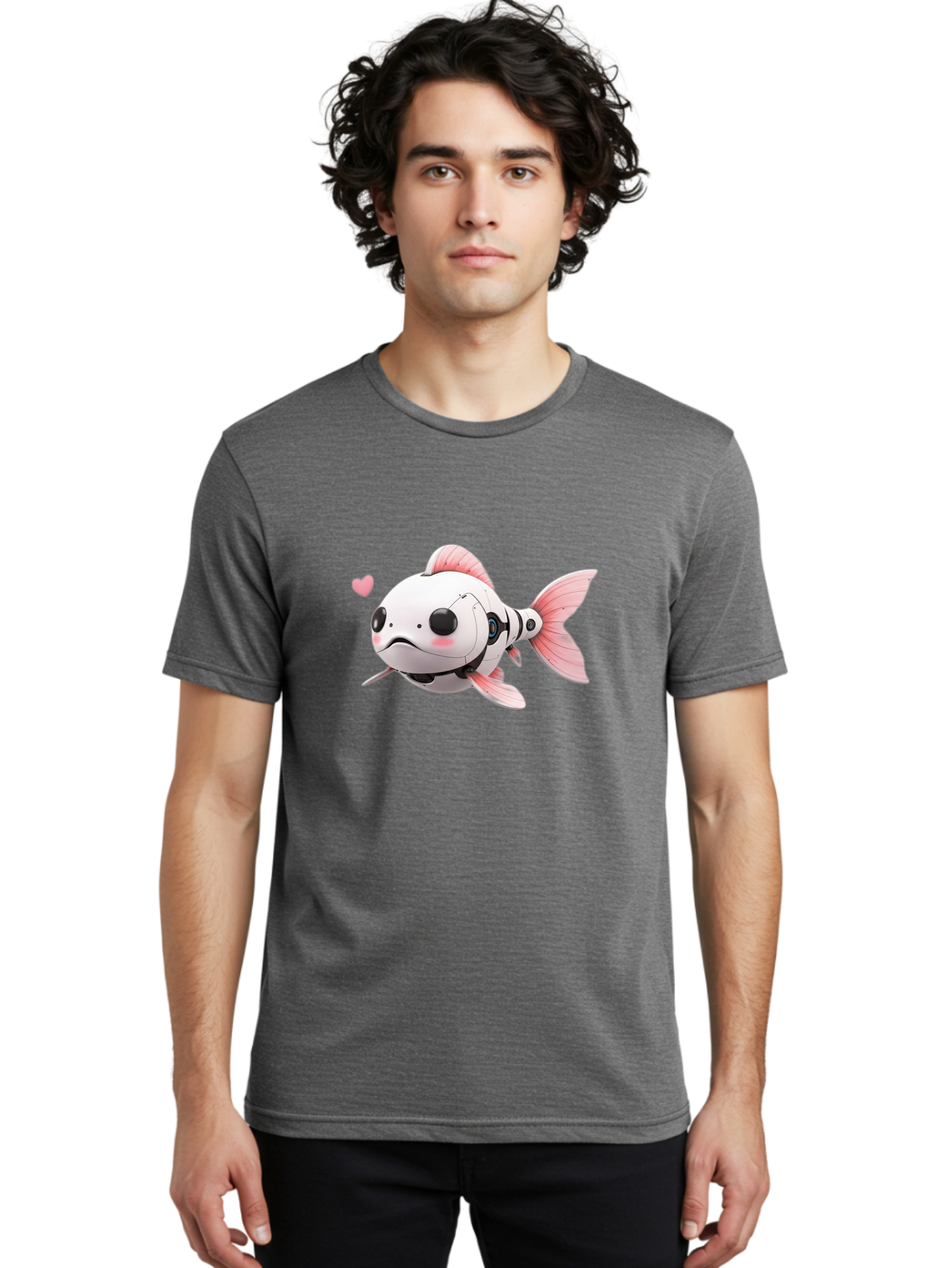 Robot-Fish-1 Men'S Graphic Tee, 100% Cotton, Comfortable Casual Summer Wear, Machine Washable, Vintage Camera, Old Camera, Antique Camera, Black Camera, Classic Photography, Photography Equipment, Nostalgic Device, Film Camera, Camera Art Bal244