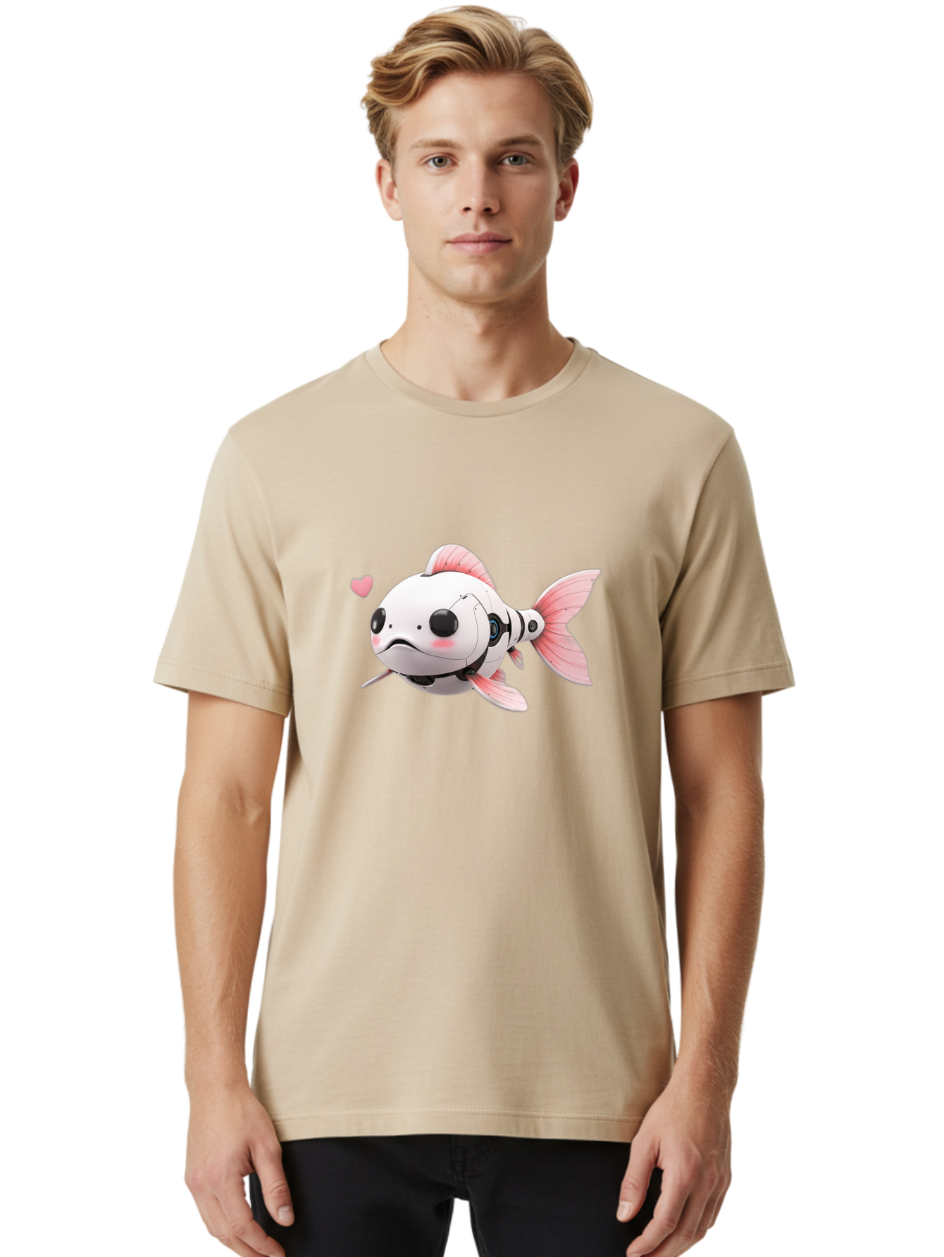 Robot-Fish-1 Men'S Graphic Tee, 100% Cotton, Comfortable Casual Summer Wear, Machine Washable, Vintage Camera, Old Camera, Antique Camera, Black Camera, Classic Photography, Photography Equipment, Nostalgic Device, Film Camera, Camera Art Bal244