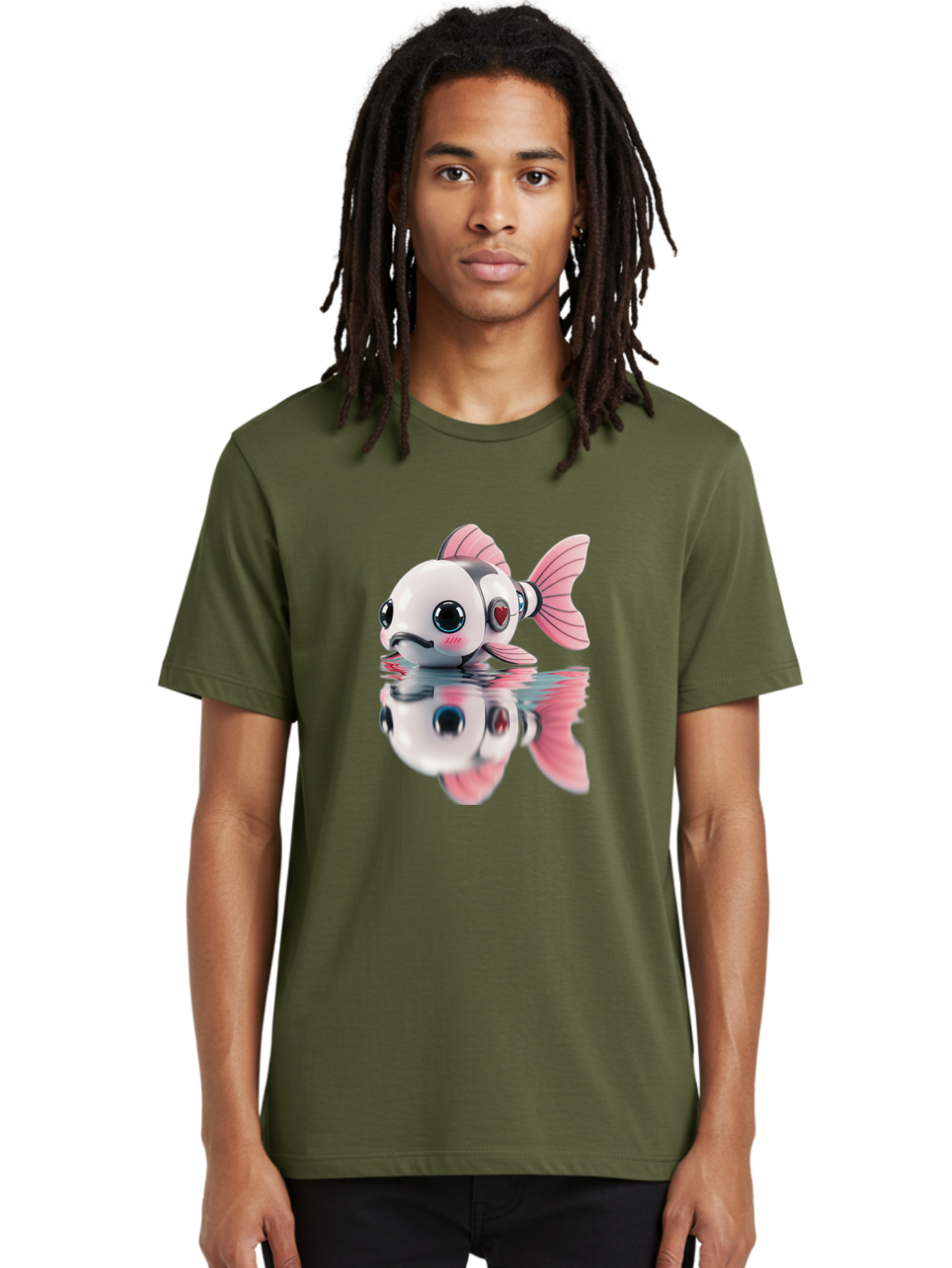 Robot-Fish-3 Men'S Graphic Tee, 100% Cotton, Comfortable Casual Summer Wear, Machine Washable, Vintage Camera, Old Camera, Antique Camera, Black Camera, Classic Photography, Photography Equipment, Nostalgic Device, Film Camera, Camera Art Bal246