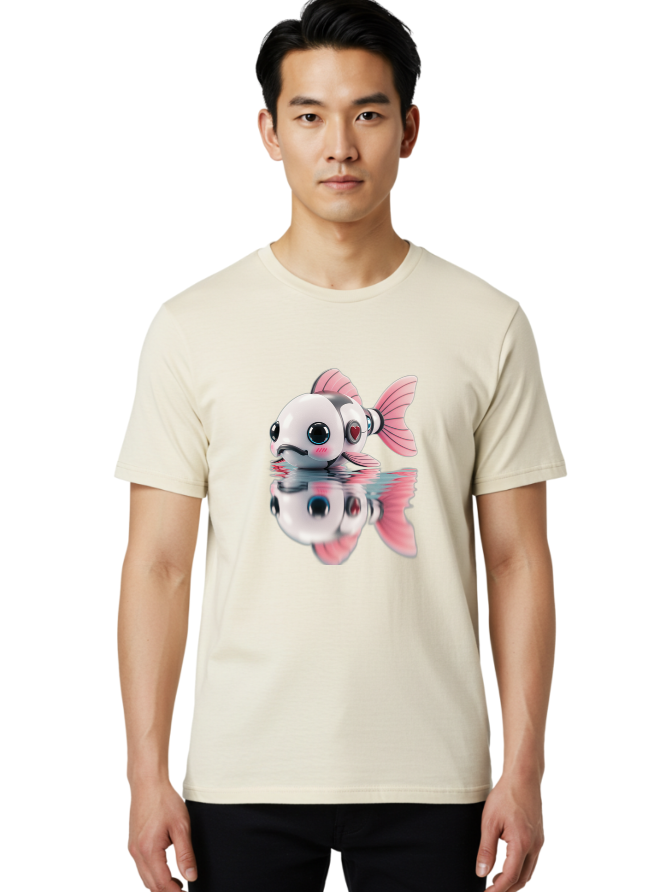 Robot-Fish-3 Men'S Graphic Tee, 100% Cotton, Comfortable Casual Summer Wear, Machine Washable, Vintage Camera, Old Camera, Antique Camera, Black Camera, Classic Photography, Photography Equipment, Nostalgic Device, Film Camera, Camera Art Bal246