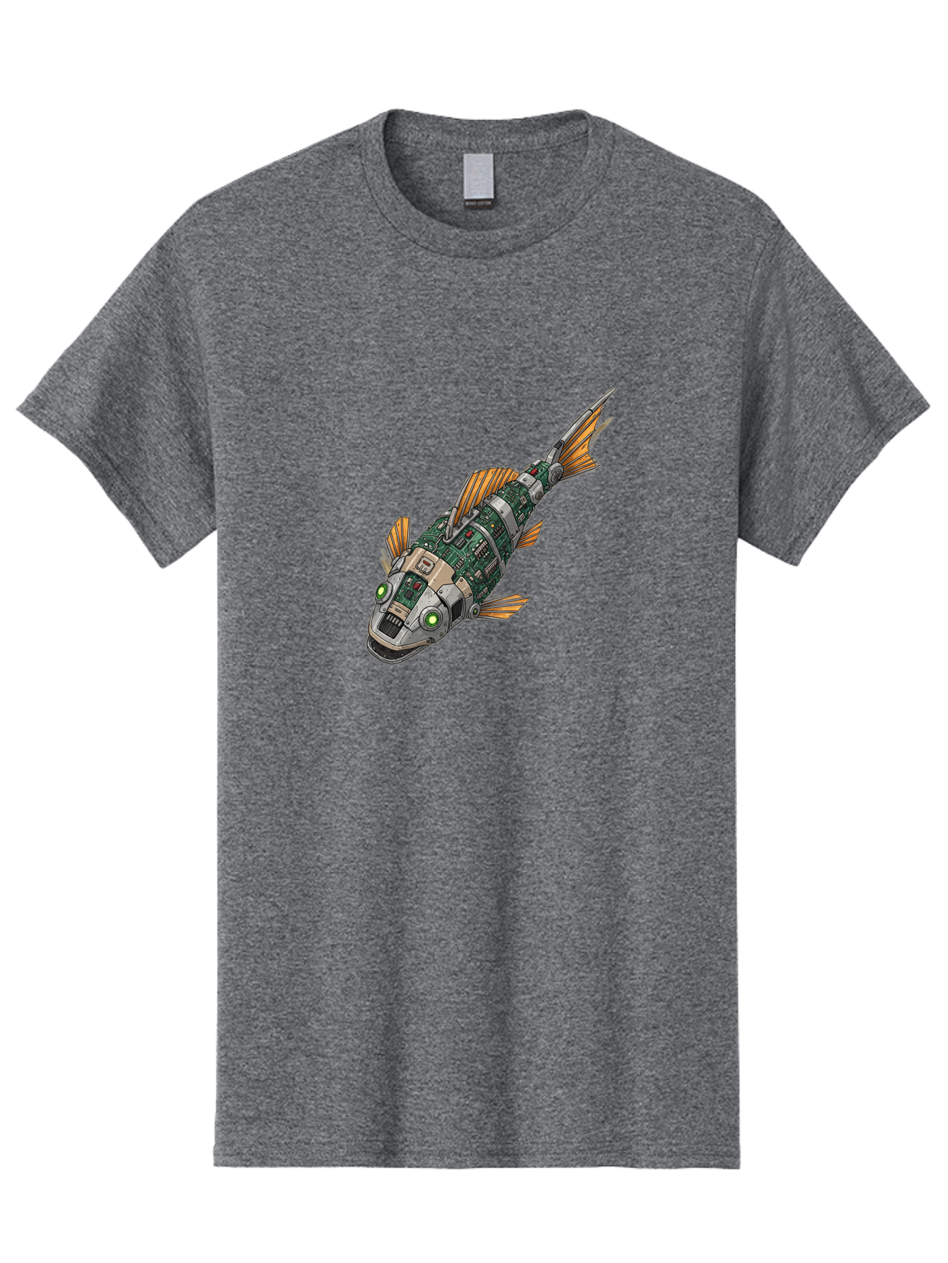 Robot-Fish-6 Men'S Graphic Tee, 100% Cotton, Comfortable Casual Summer Wear, Machine Washable, Vintage Camera, Old Camera, Antique Camera, Black Camera, Classic Photography, Photography Equipment, Nostalgic Device, Film Camera, Camera Art Bal249