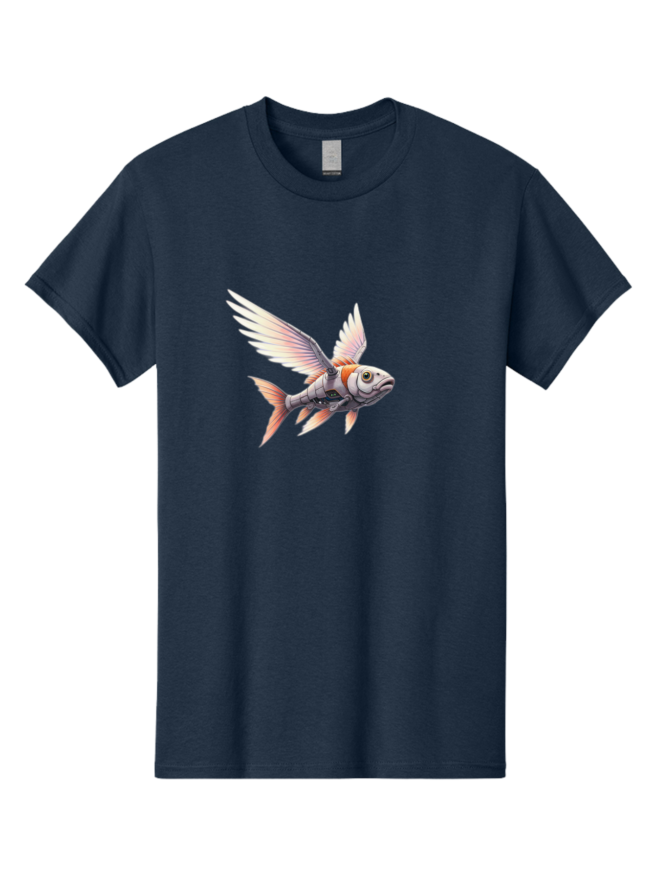 Robot-Fish-Flying Men'S Graphic Tee, 100% Cotton, Comfortable Casual Summer Wear, Machine Washable, Vintage Camera, Old Camera, Antique Camera, Black Camera, Classic Photography, Photography Equipment, Nostalgic Device, Film Camera, Camera Art Bal250