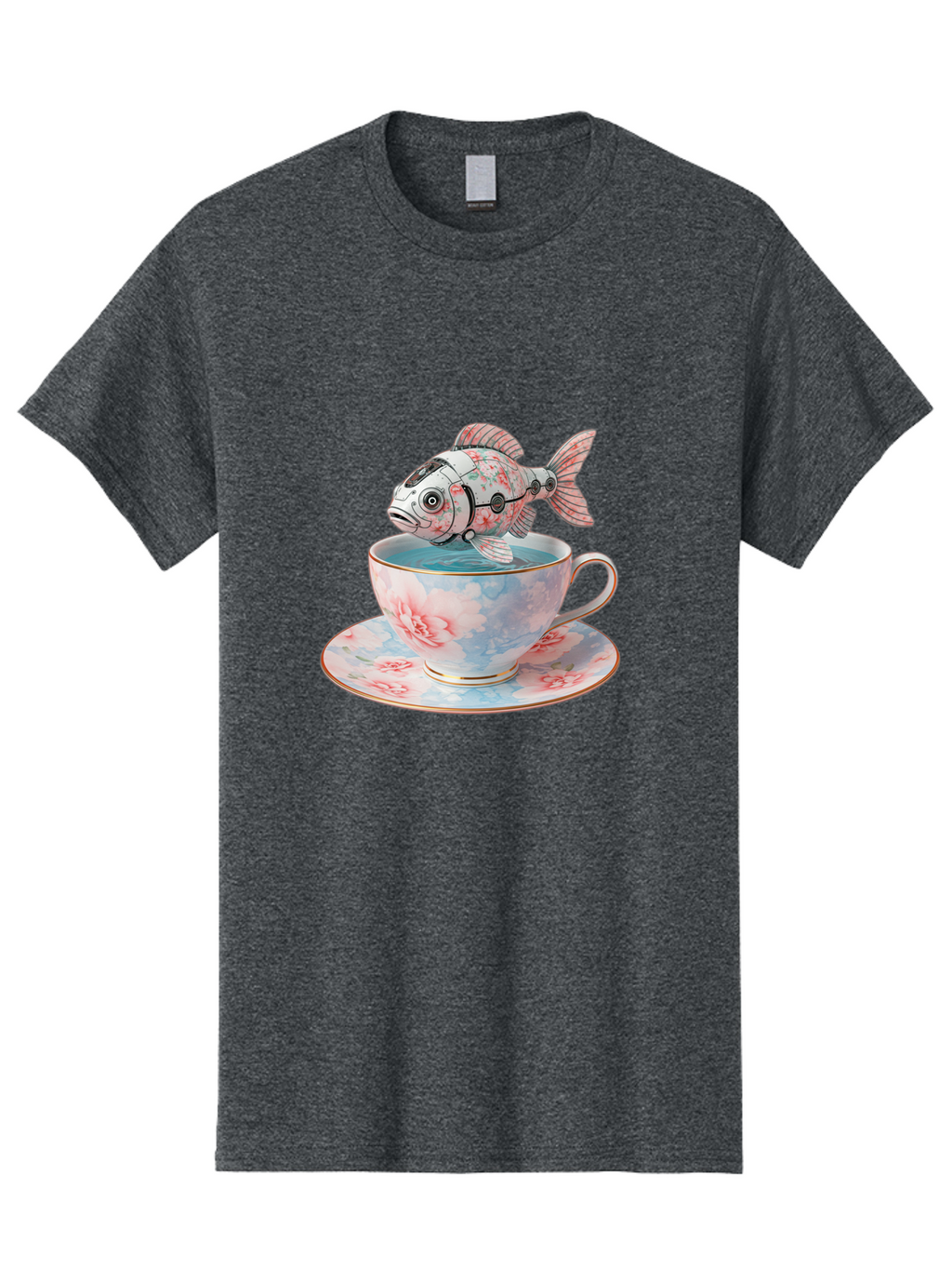 Robot-Fish-In-Teacup Men'S Graphic Tee, 100% Cotton, Comfortable Casual Summer Wear, Machine Washable, Vintage Camera, Old Camera, Antique Camera, Black Camera, Classic Photography, Photography Equipment, Nostalgic Device, Film Camera, Bal252